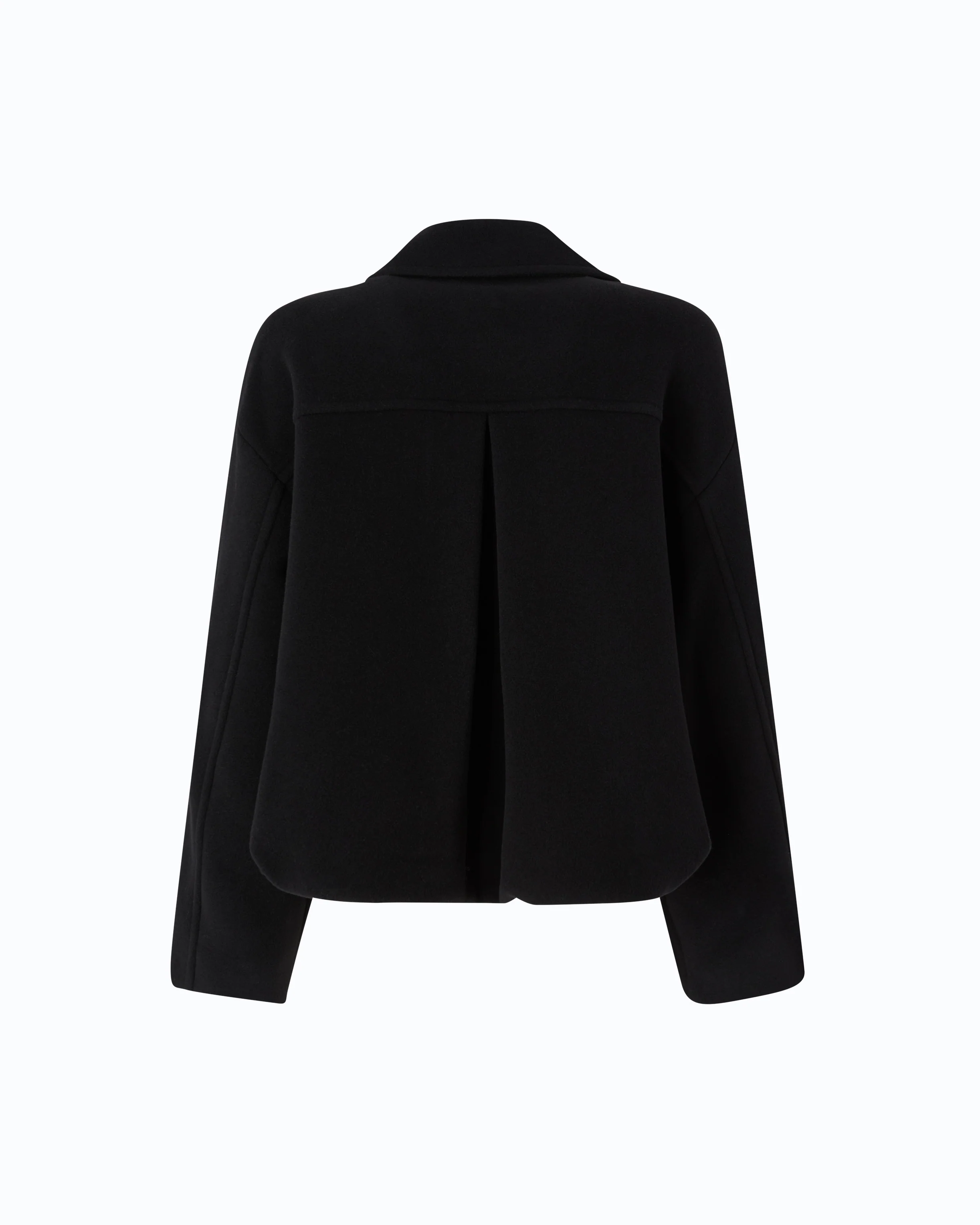Double-breasted pea coat in double-layered wool-blend cloth - Image 6