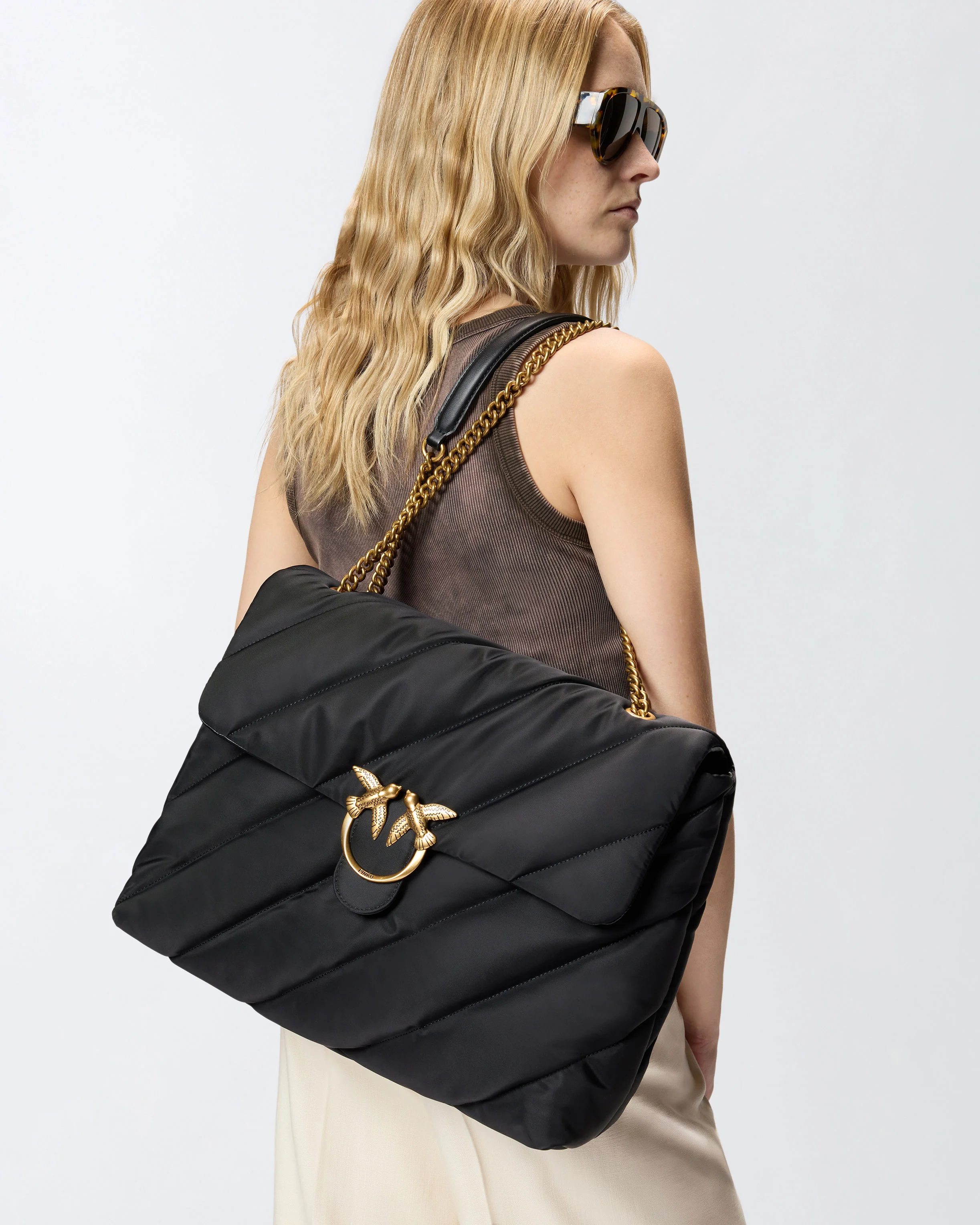 Extra Love Bag Puff maxi crossbody bag in quilted nylon - Image 6