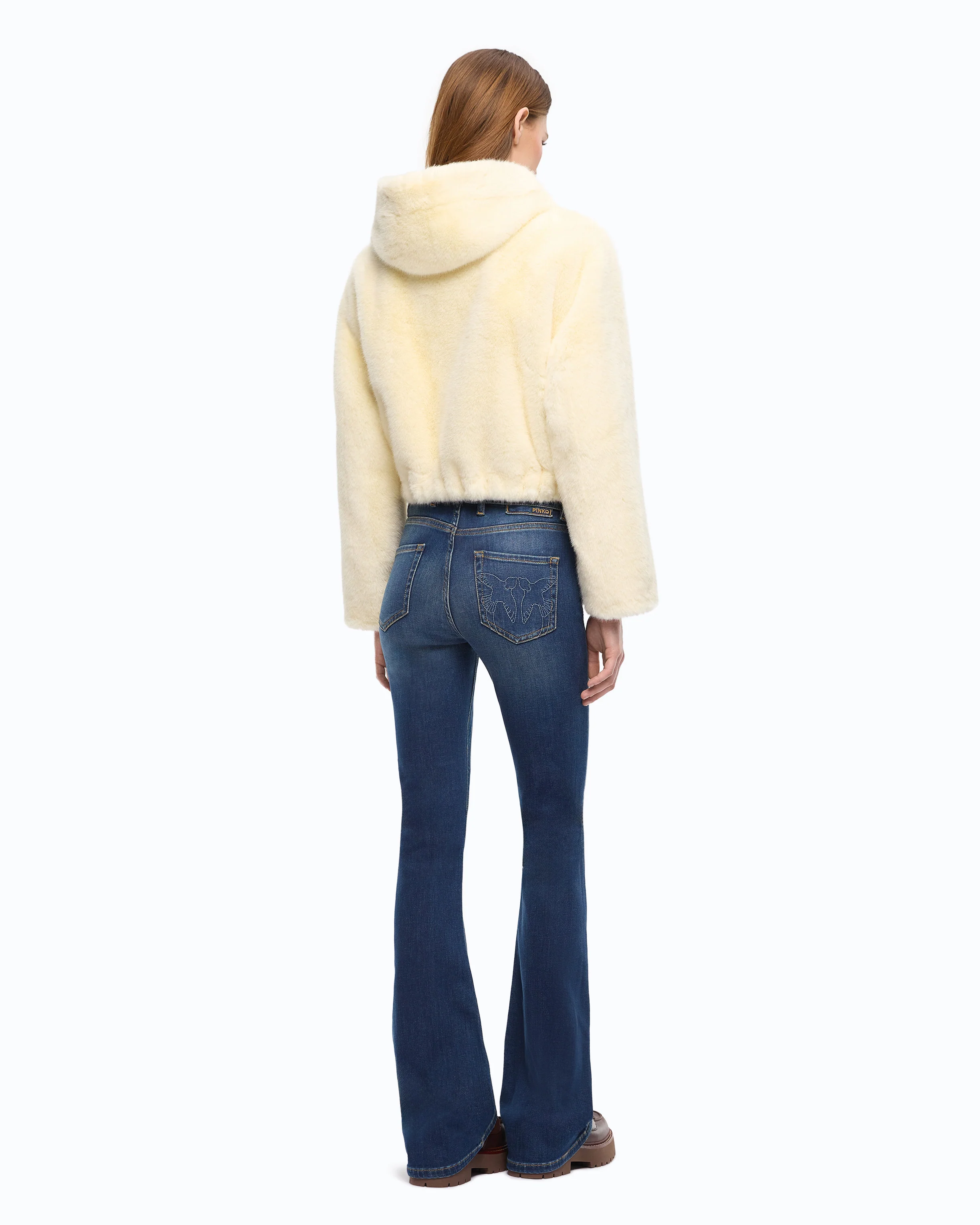 Faux fur cropped jacket - Image 3
