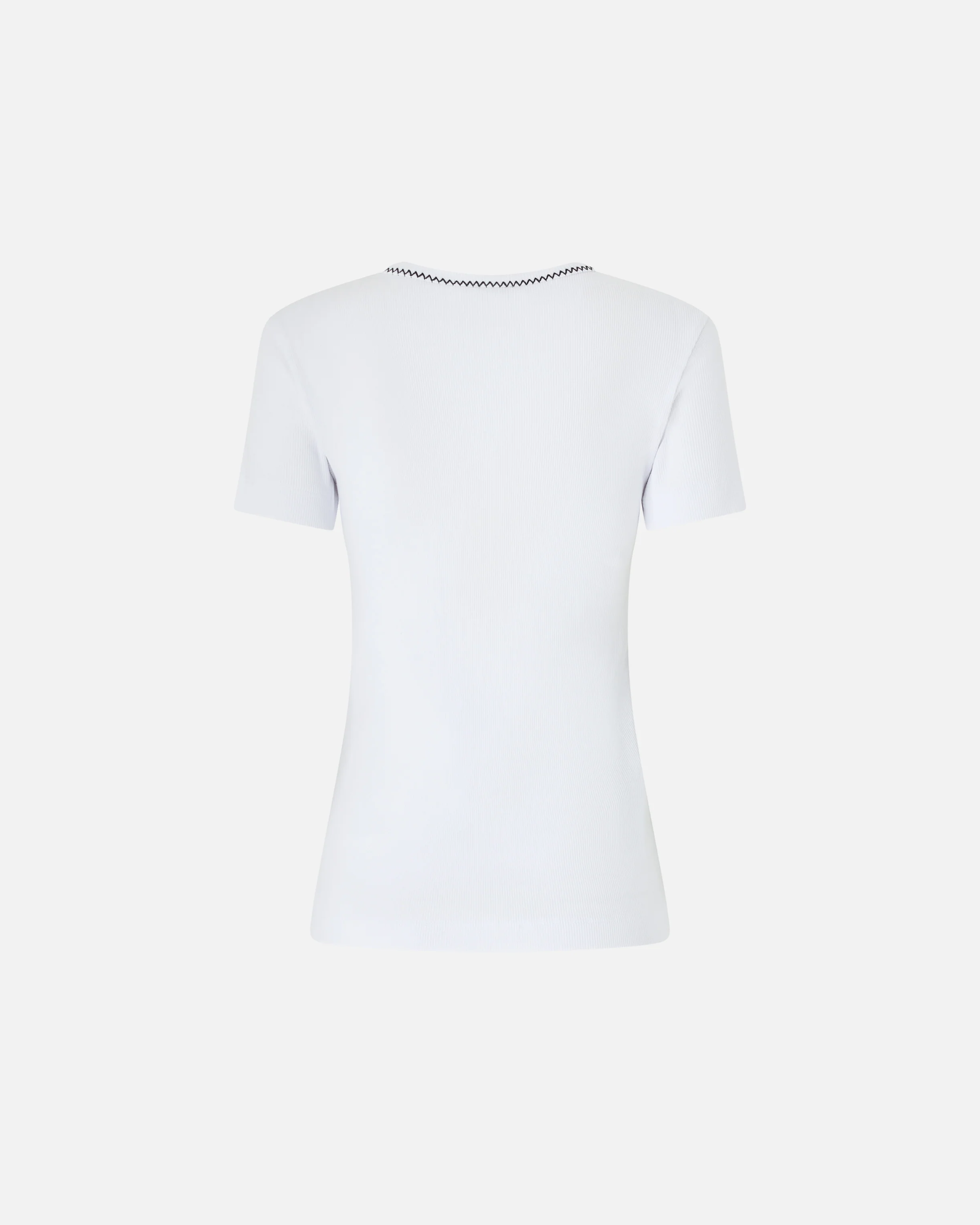 Fine-rib T-shirt with Love Birds embroidery - Image 6