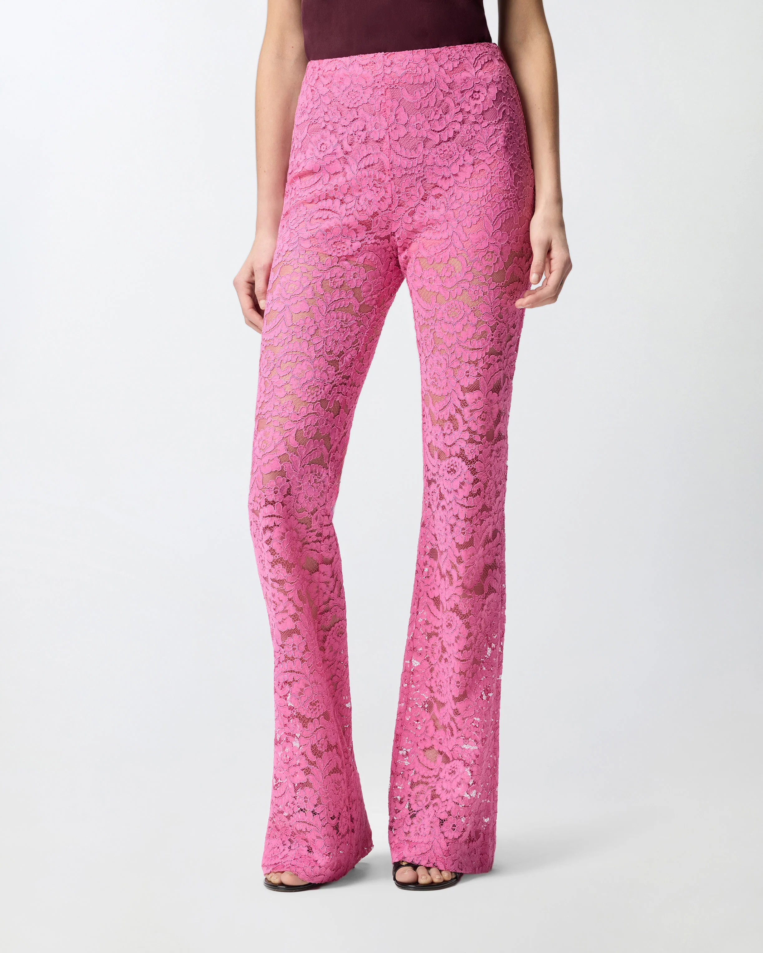 Flared lace trousers - Image 2