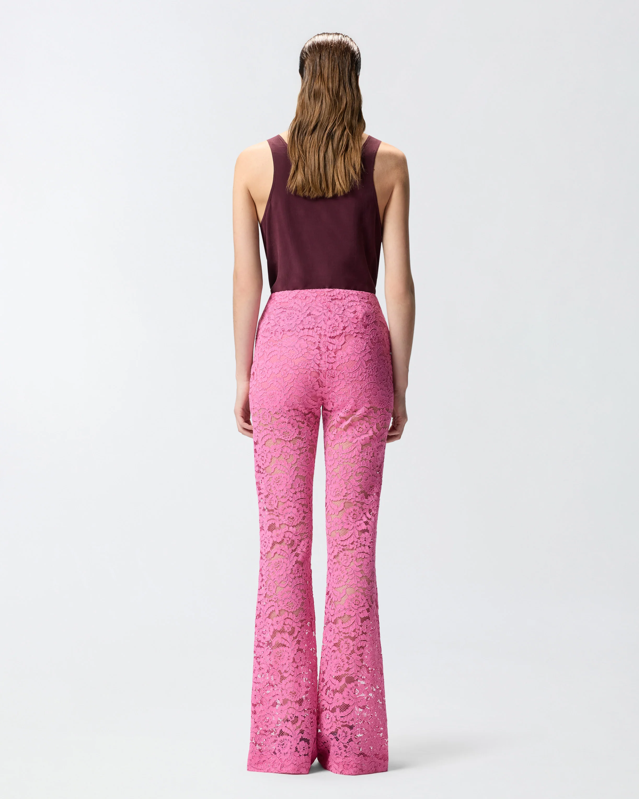 Flared lace trousers - Image 3
