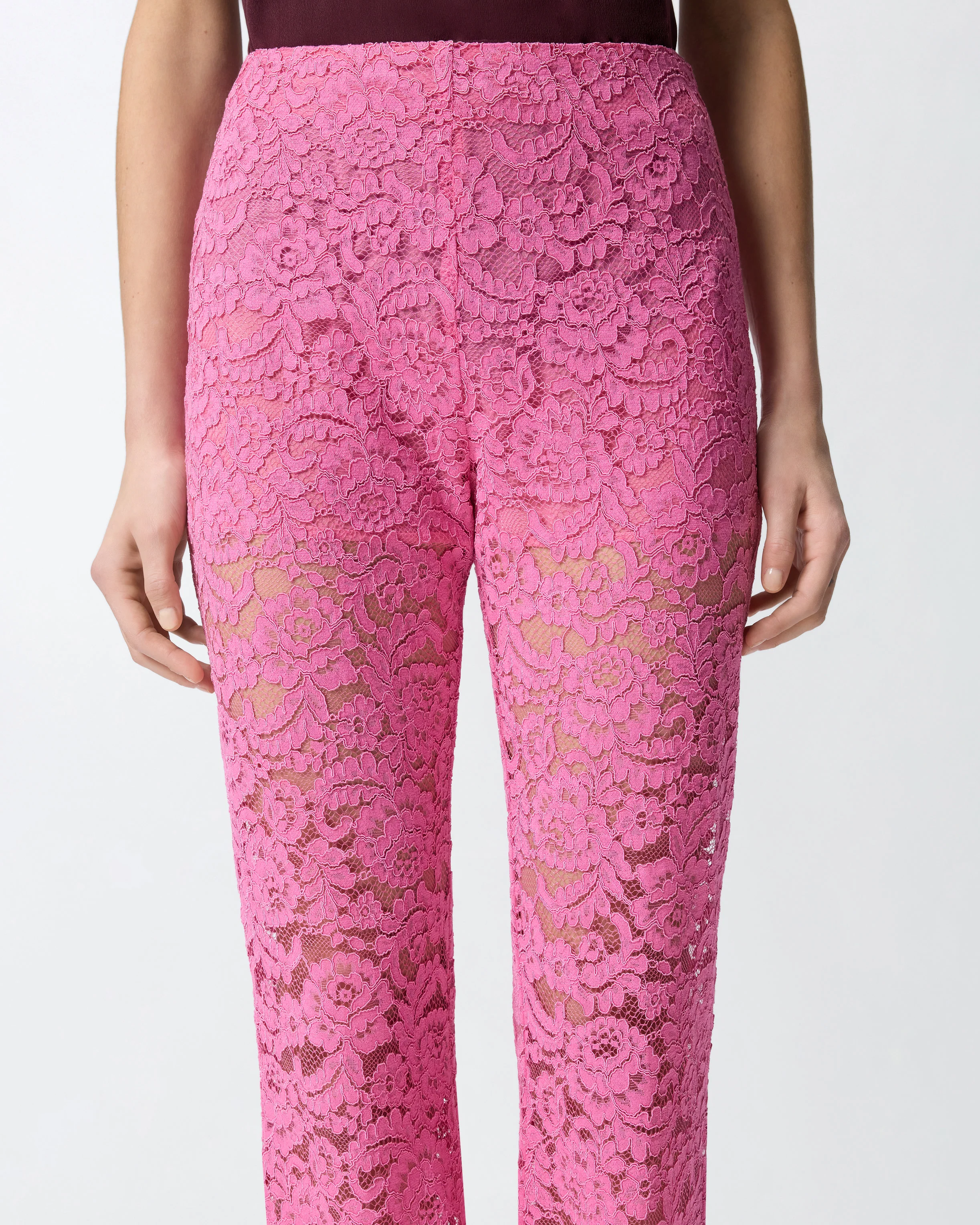 Flared lace trousers - Image 4