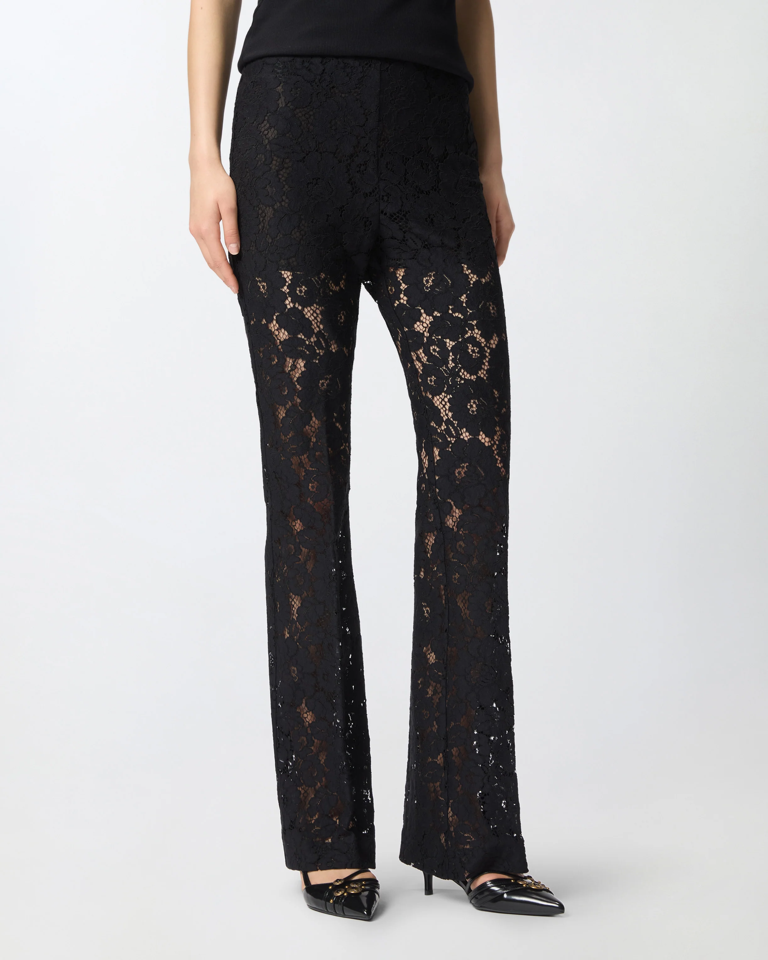 Flared lace trousers - Image 2