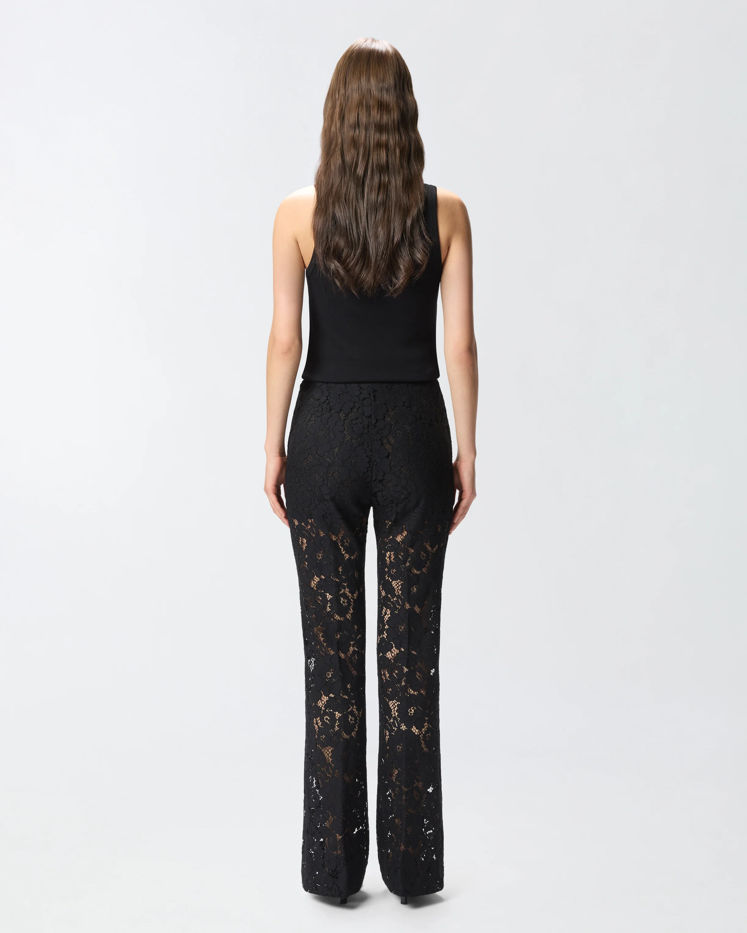 Flared lace trousers - Image 3