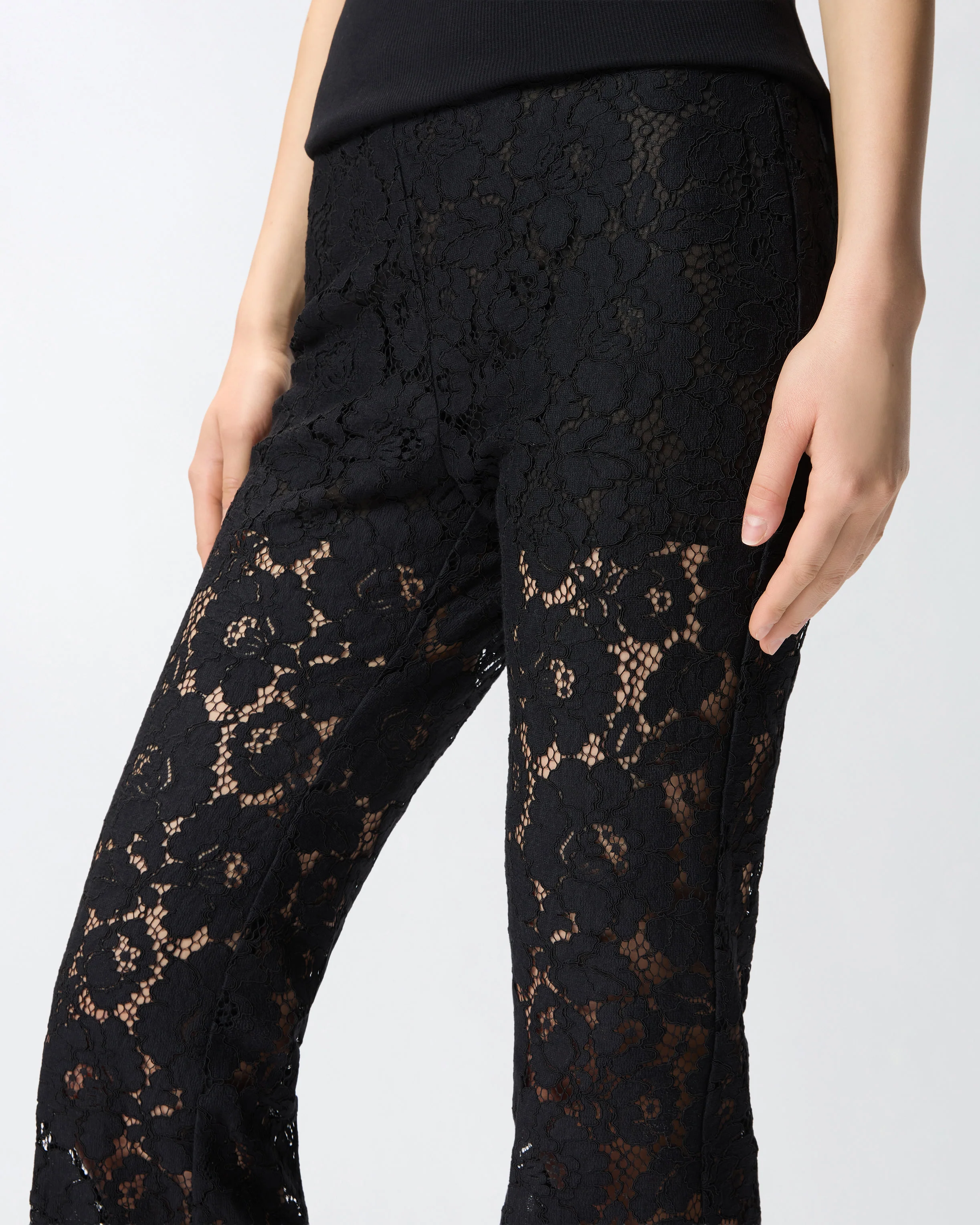 Flared lace trousers - Image 4