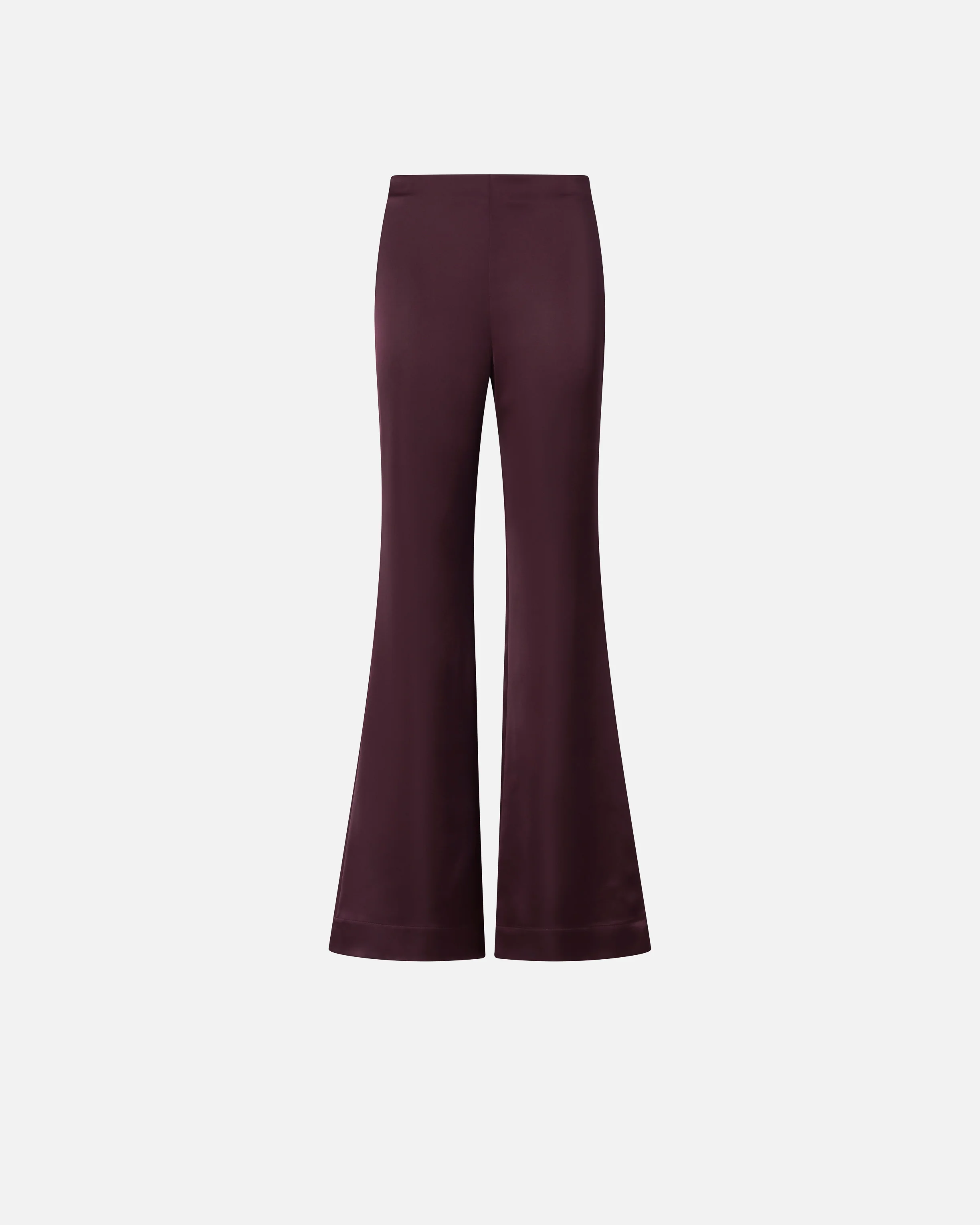 Flared trousers in satin - Image 5