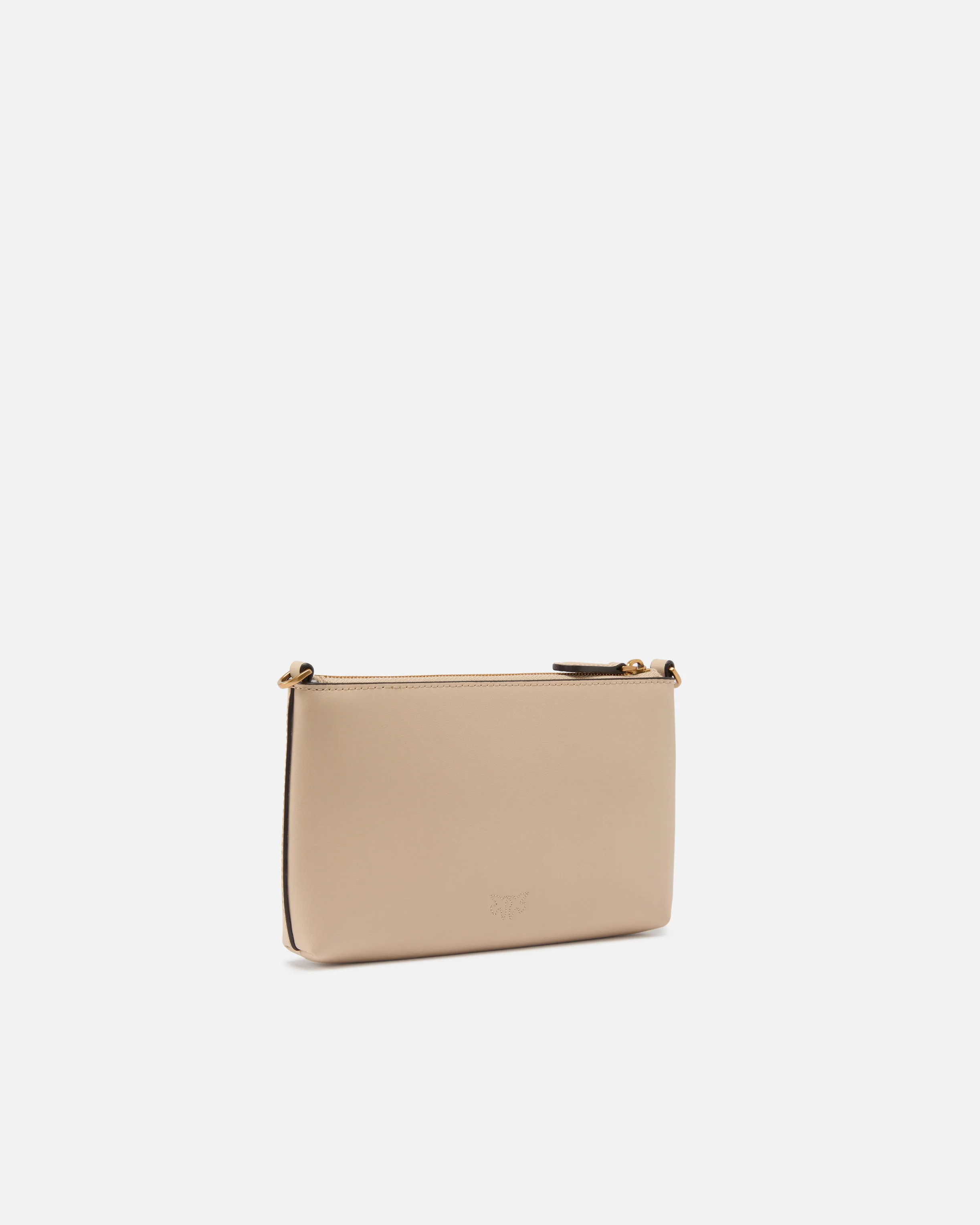 Flat leather clutch with Love Birds logo - Image 2