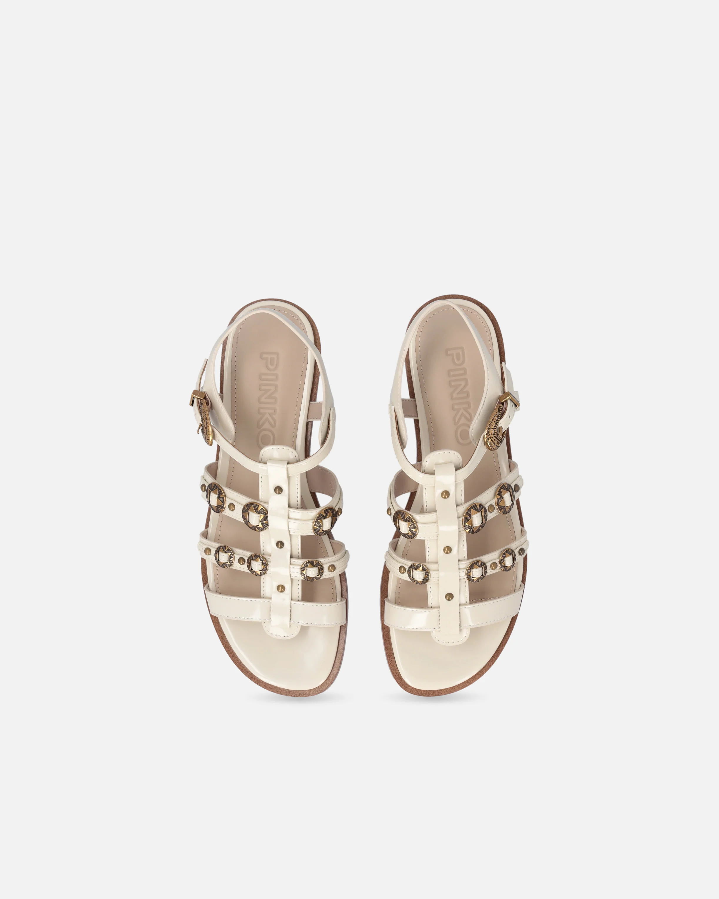 Flat sandals with straps and studs - Image 9