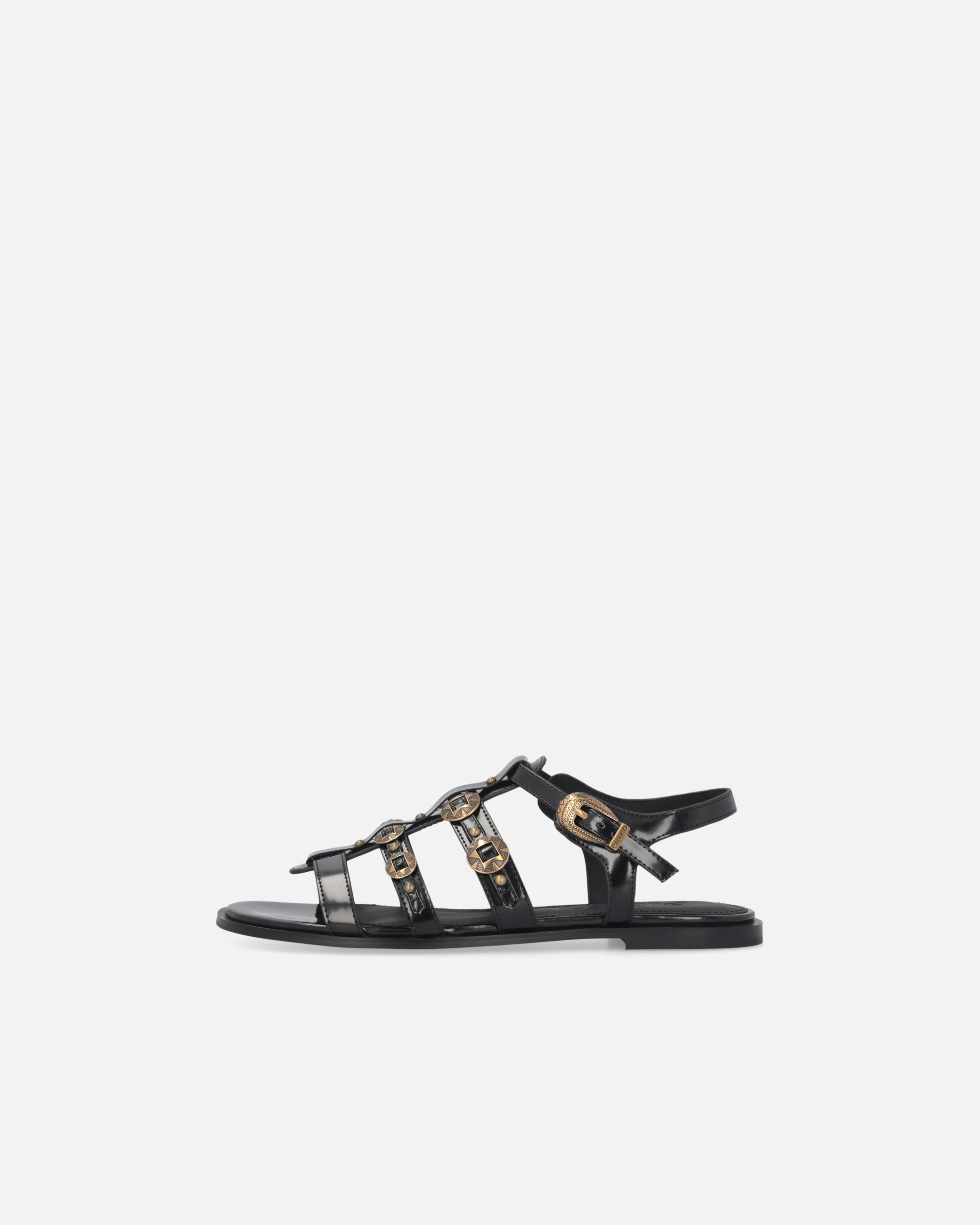 Flat sandals with straps and studs - Image 5