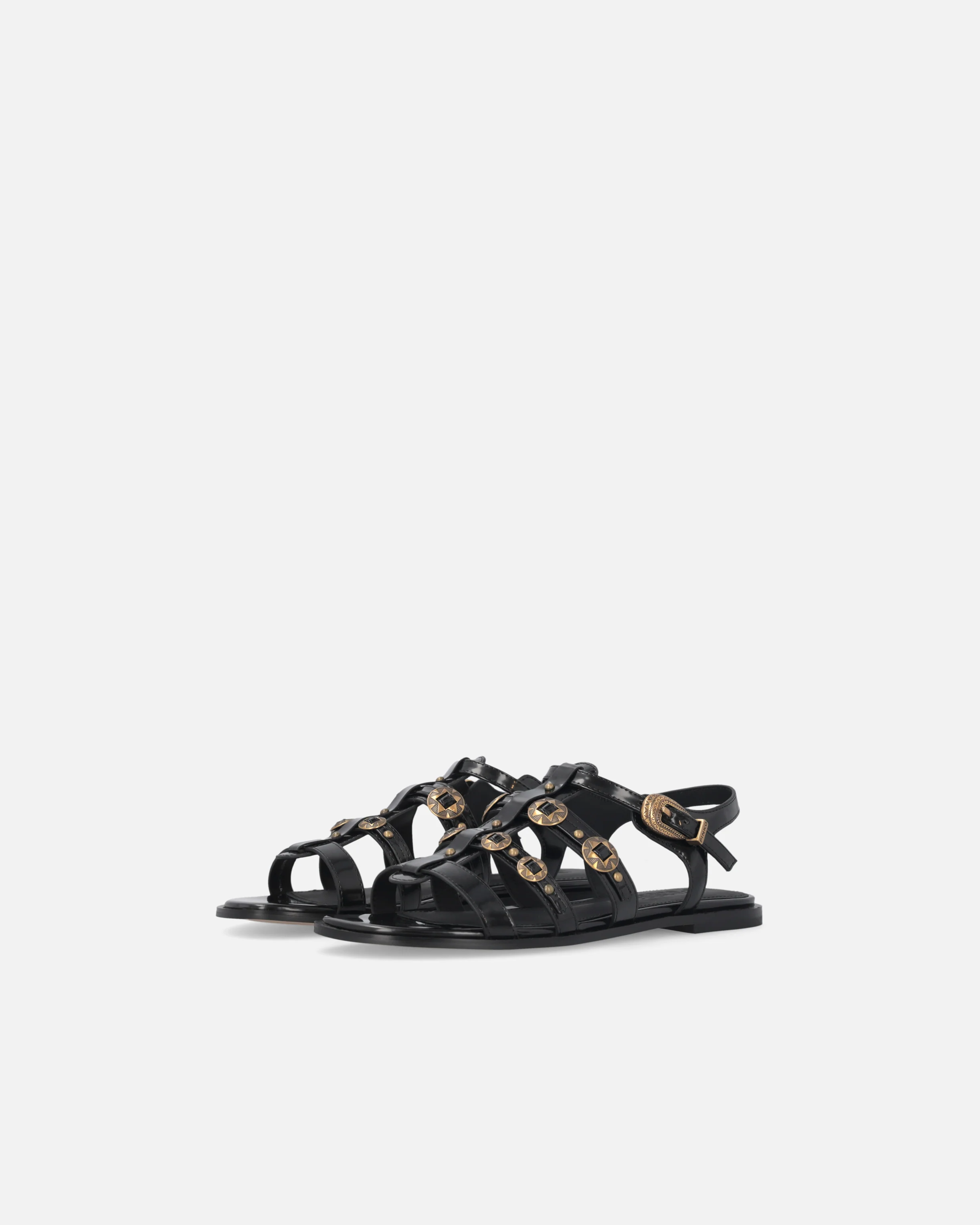 Flat sandals with straps and studs - Image 6