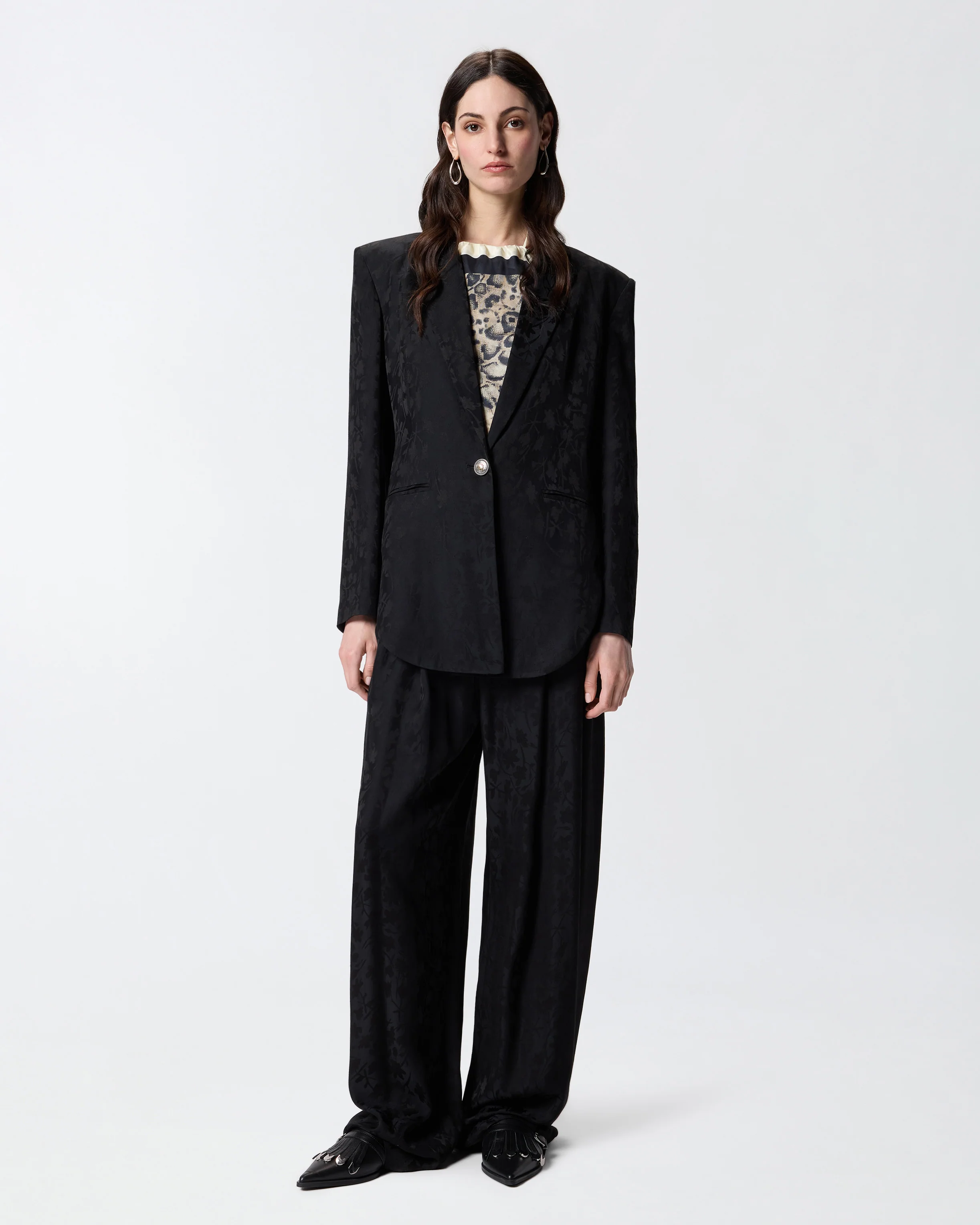 Floral jacquard kimono jacket - Image 2
