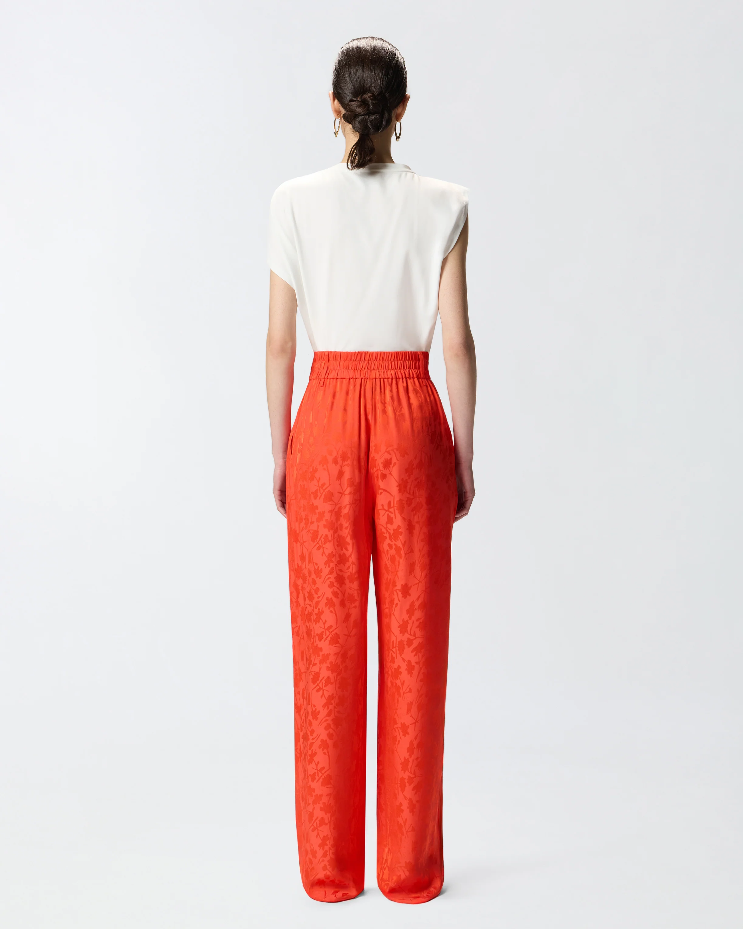 Floral jacquard trousers - Image 3