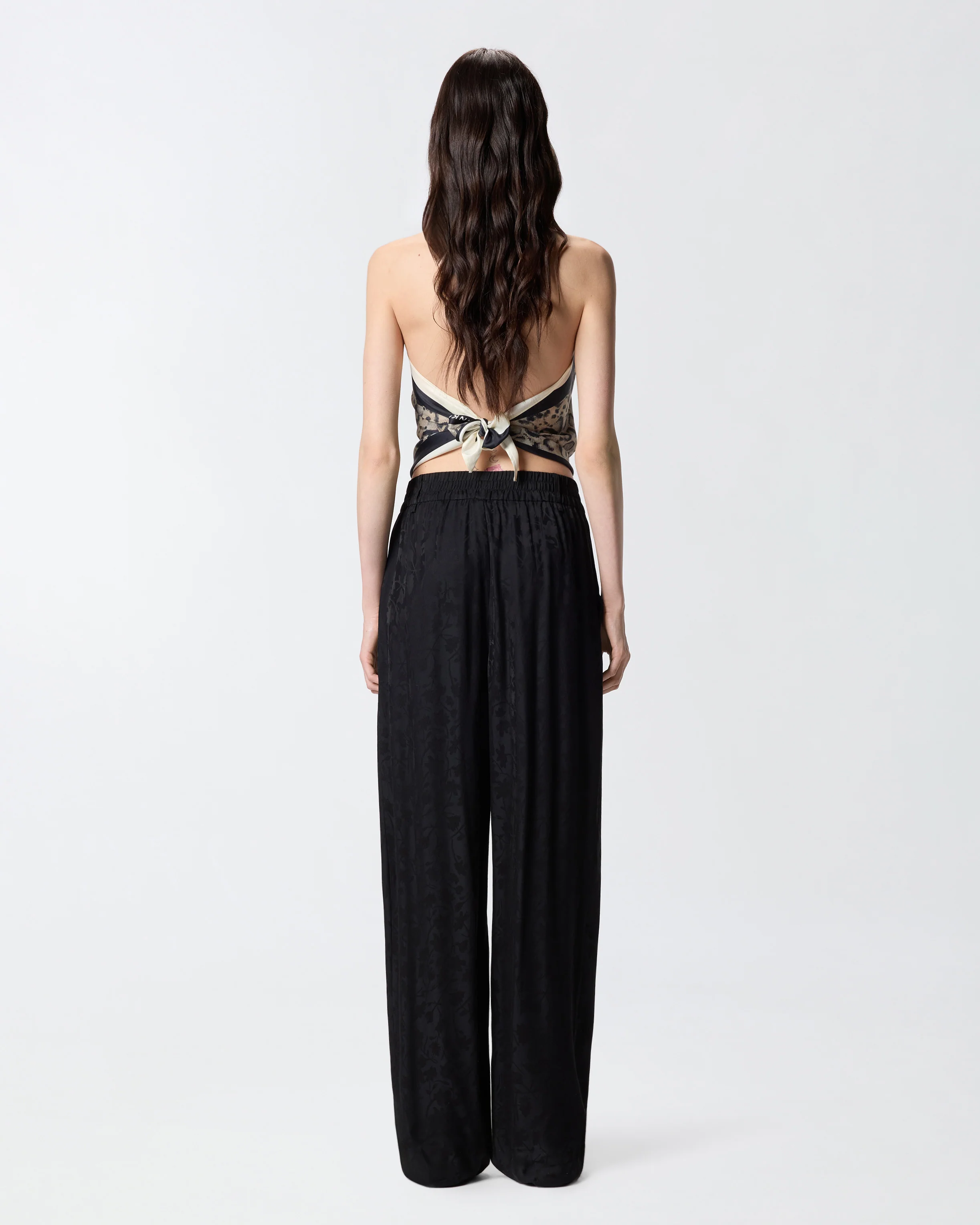 Floral jacquard trousers - Image 3