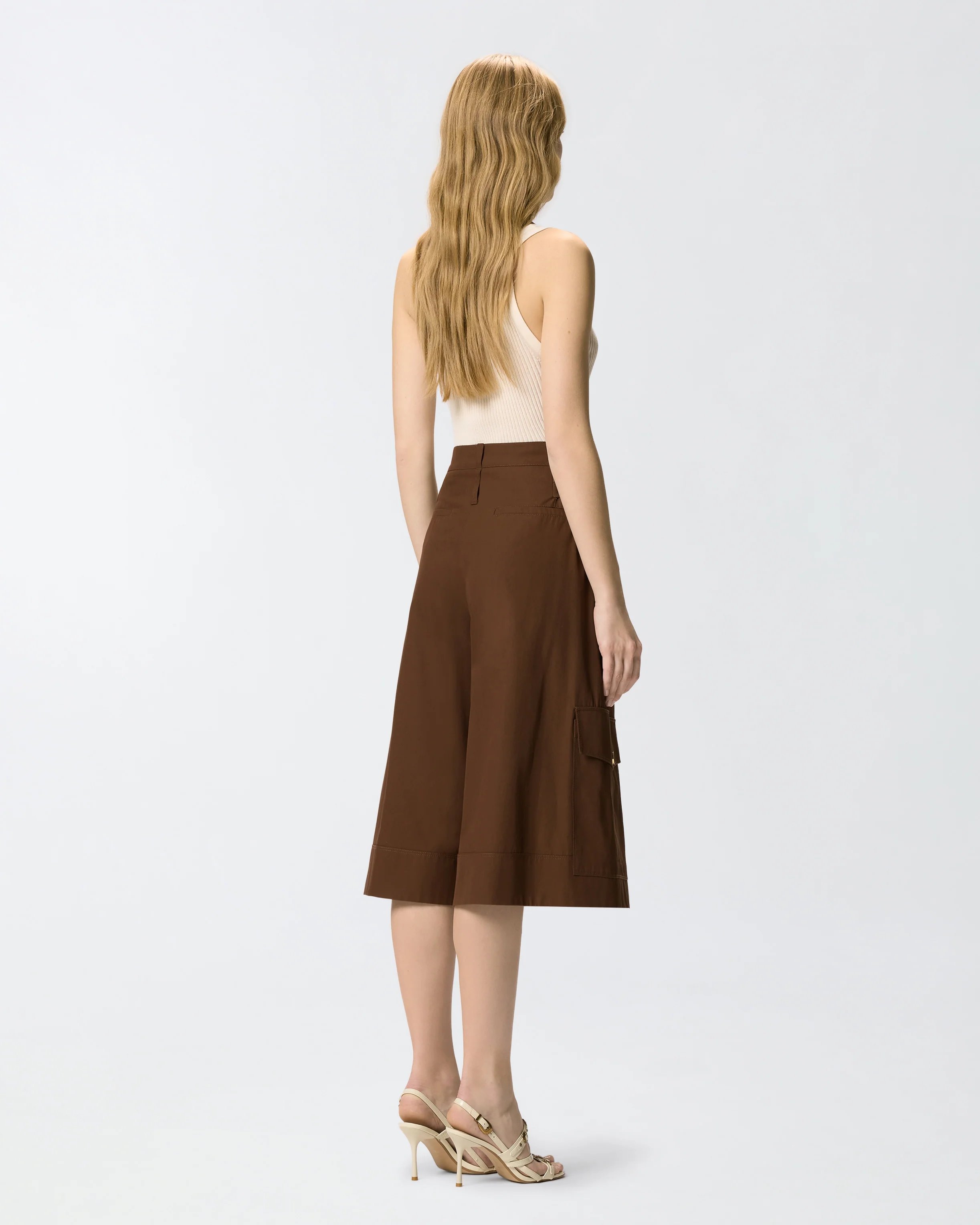 Fluid long shorts in cotton - Image 3