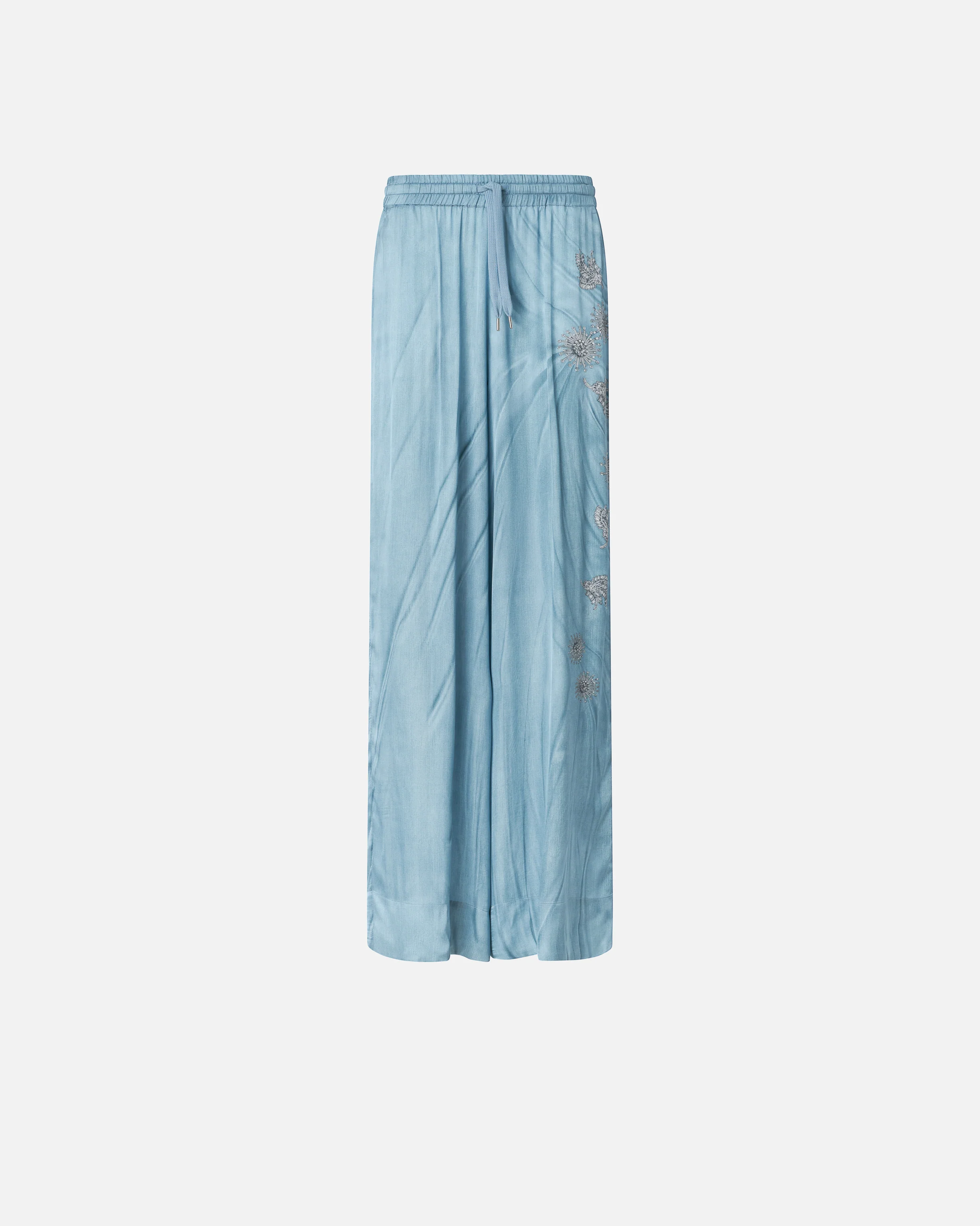 Fluid trousers with placed jewel print - Image 5