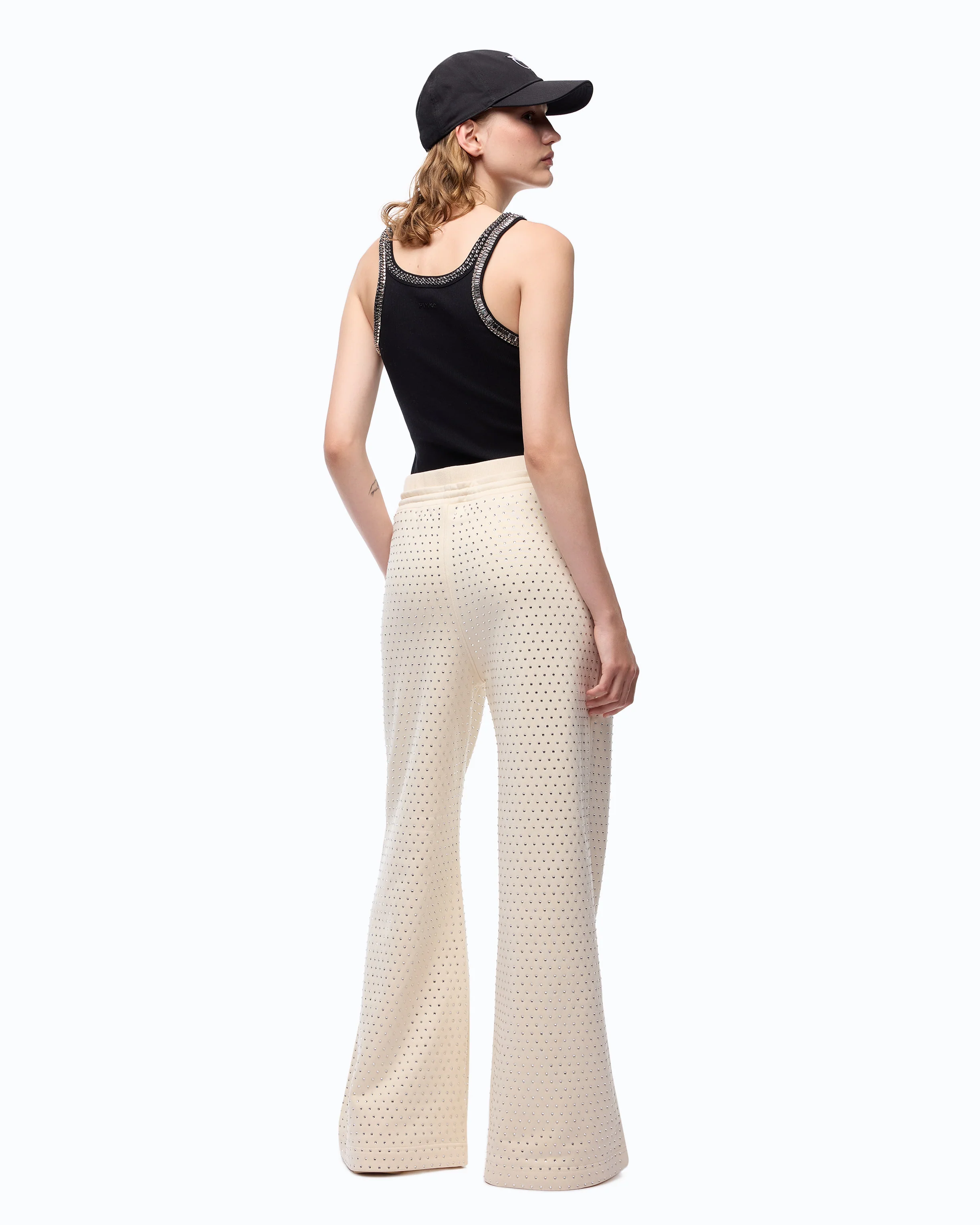 Fully rhinestoned fleece trousers - Image 4