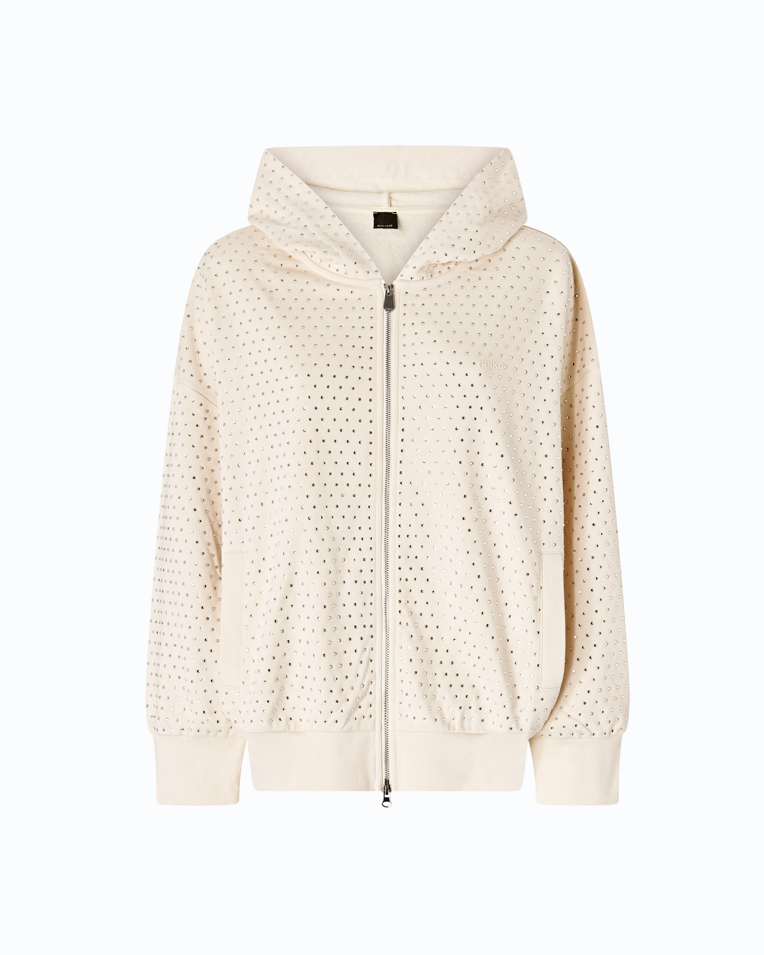 Fully rhinestoned hoodie with zip - Image 5