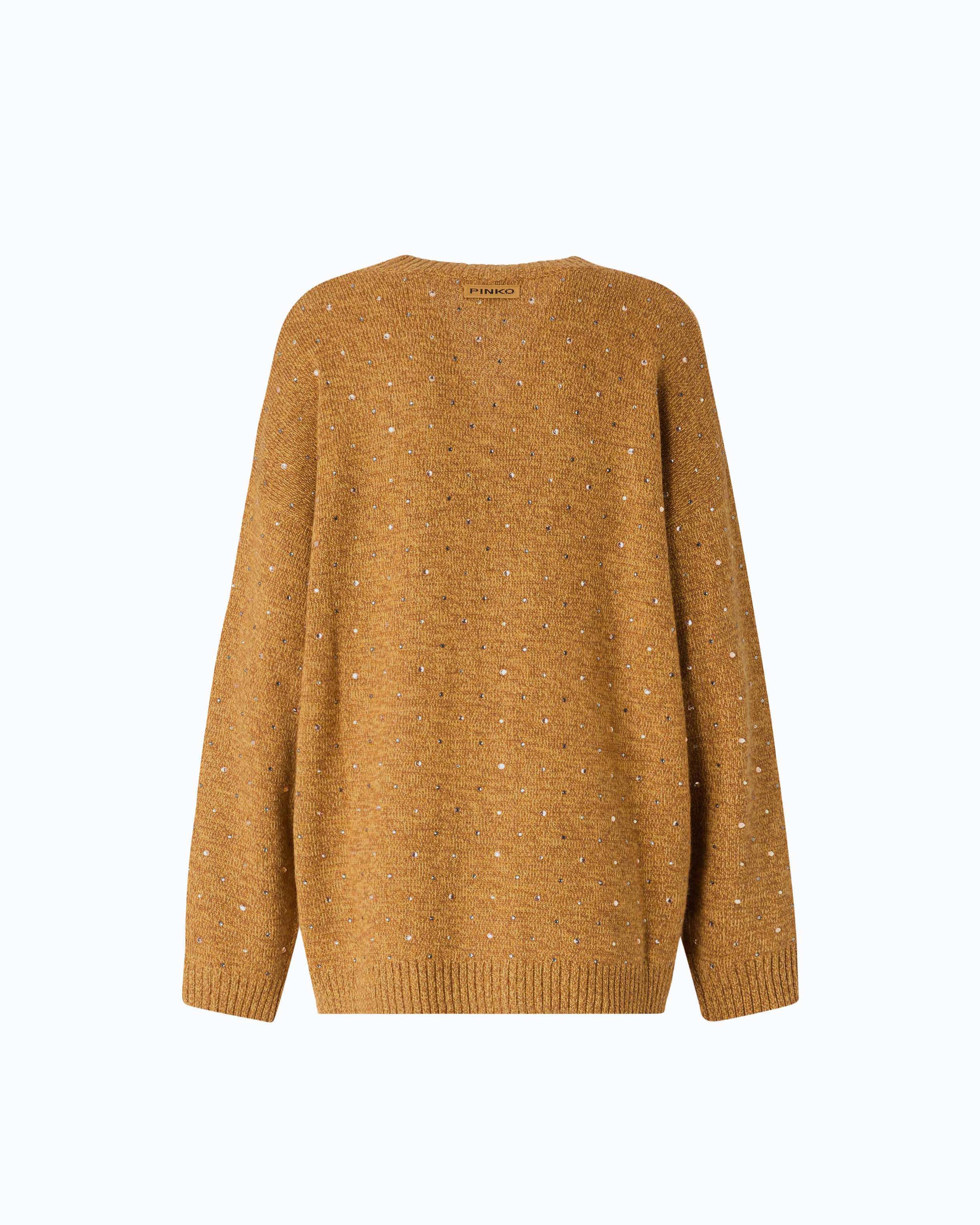 Fully rhinestoned wool-blend cardigan - Image 6