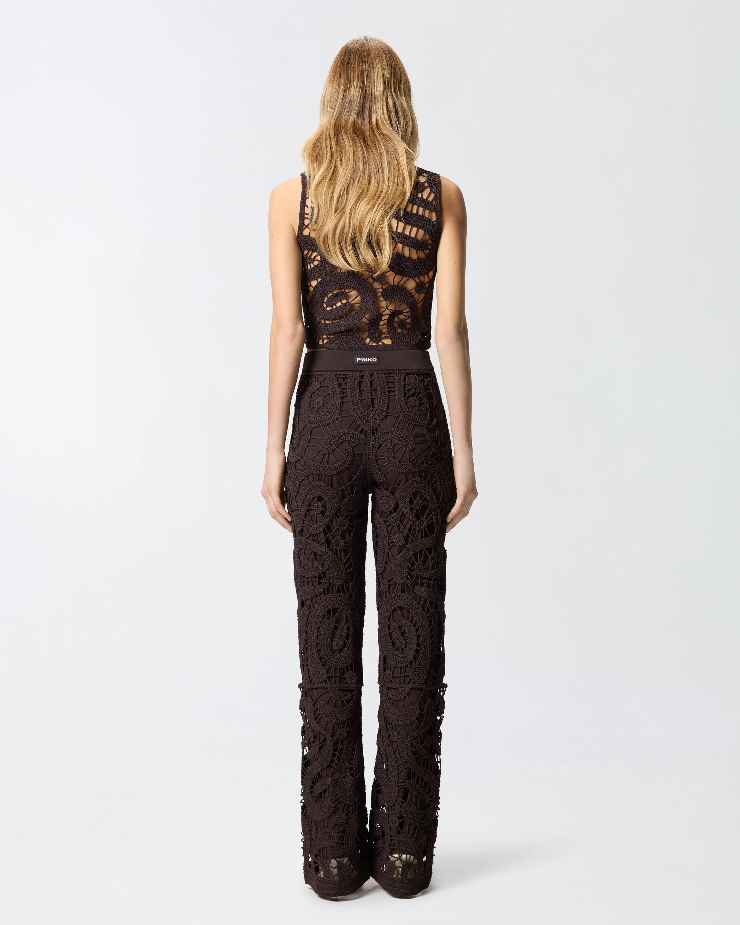 Geometric crocheted trousers - Image 3