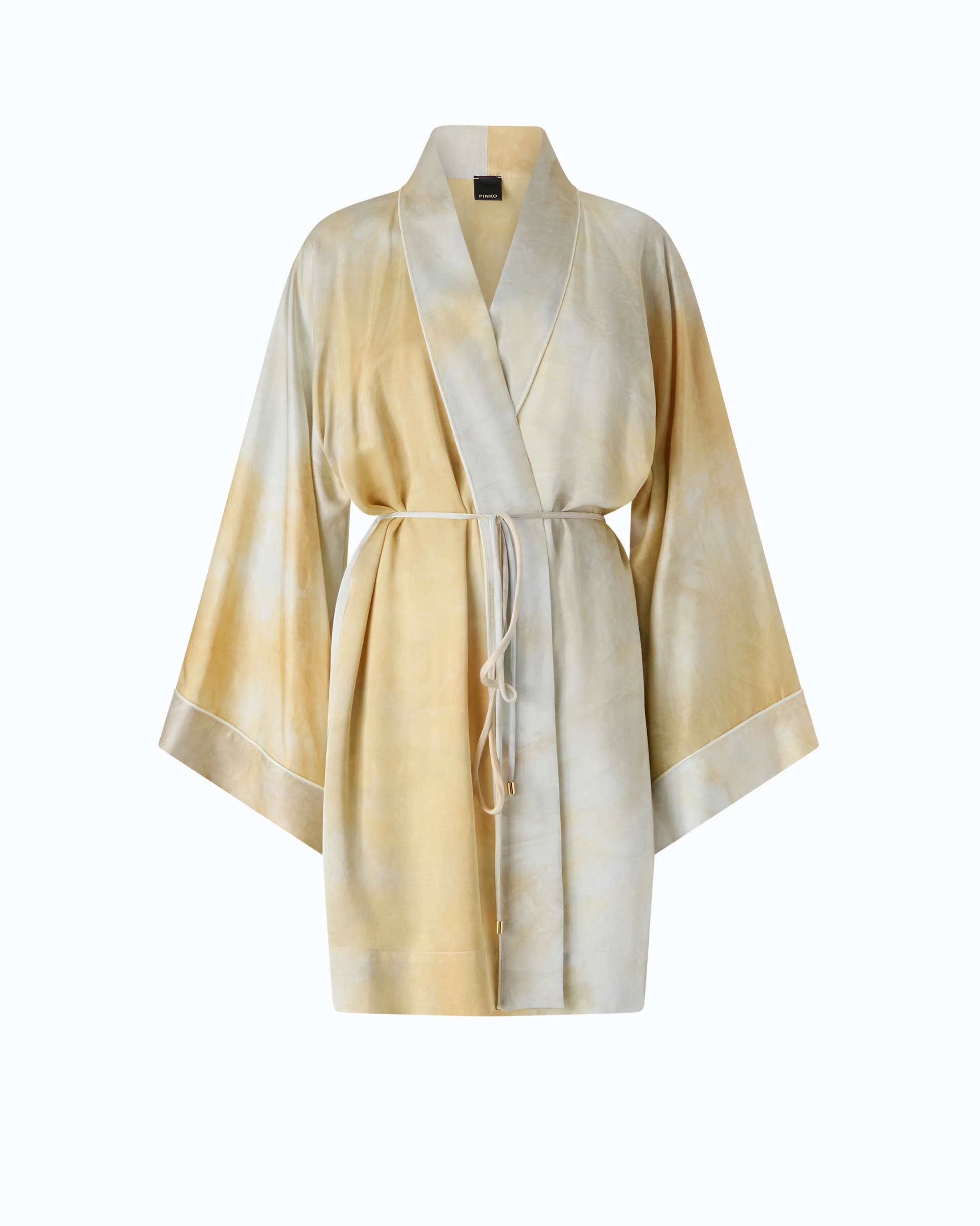 Gradient satin kimono with belt - Image 5