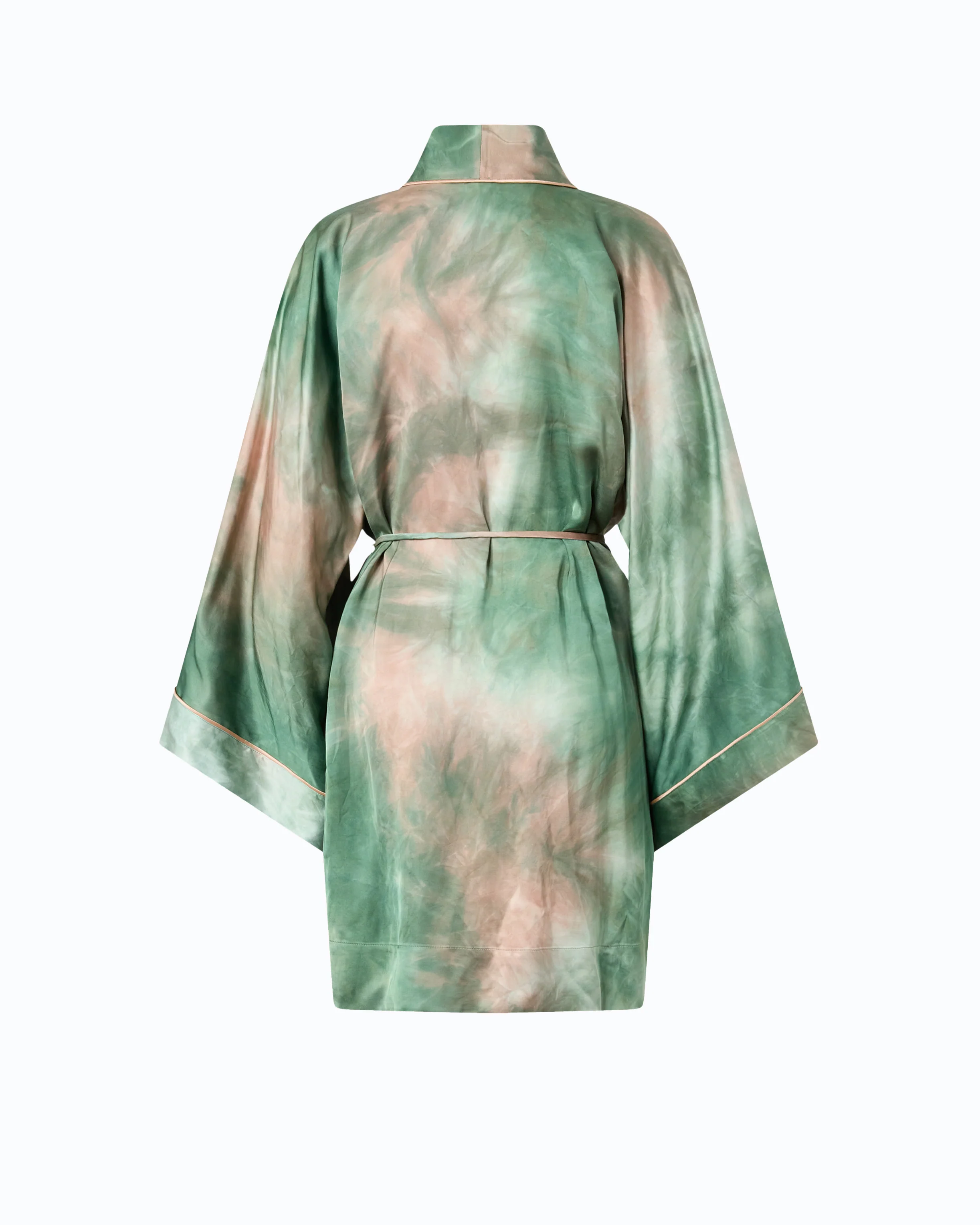 Gradient satin kimono with belt - Image 6