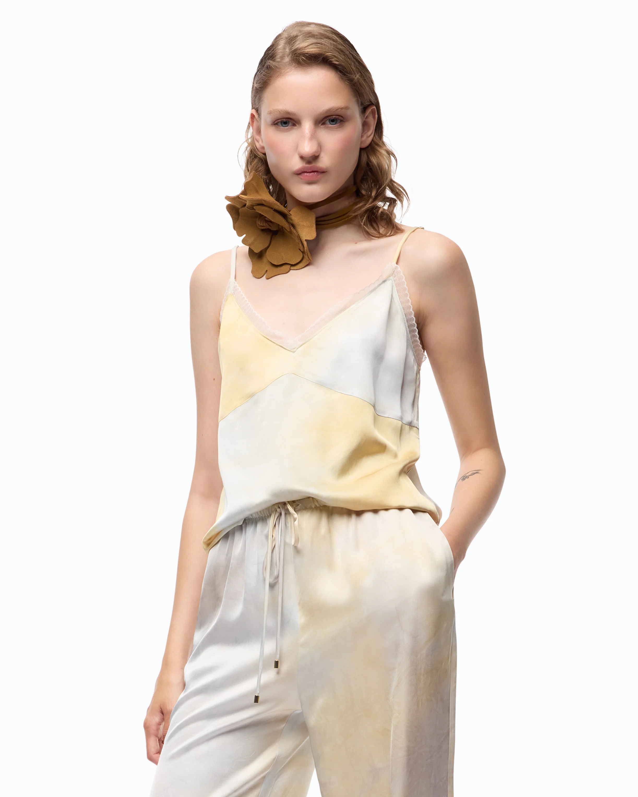 Gradient satin top