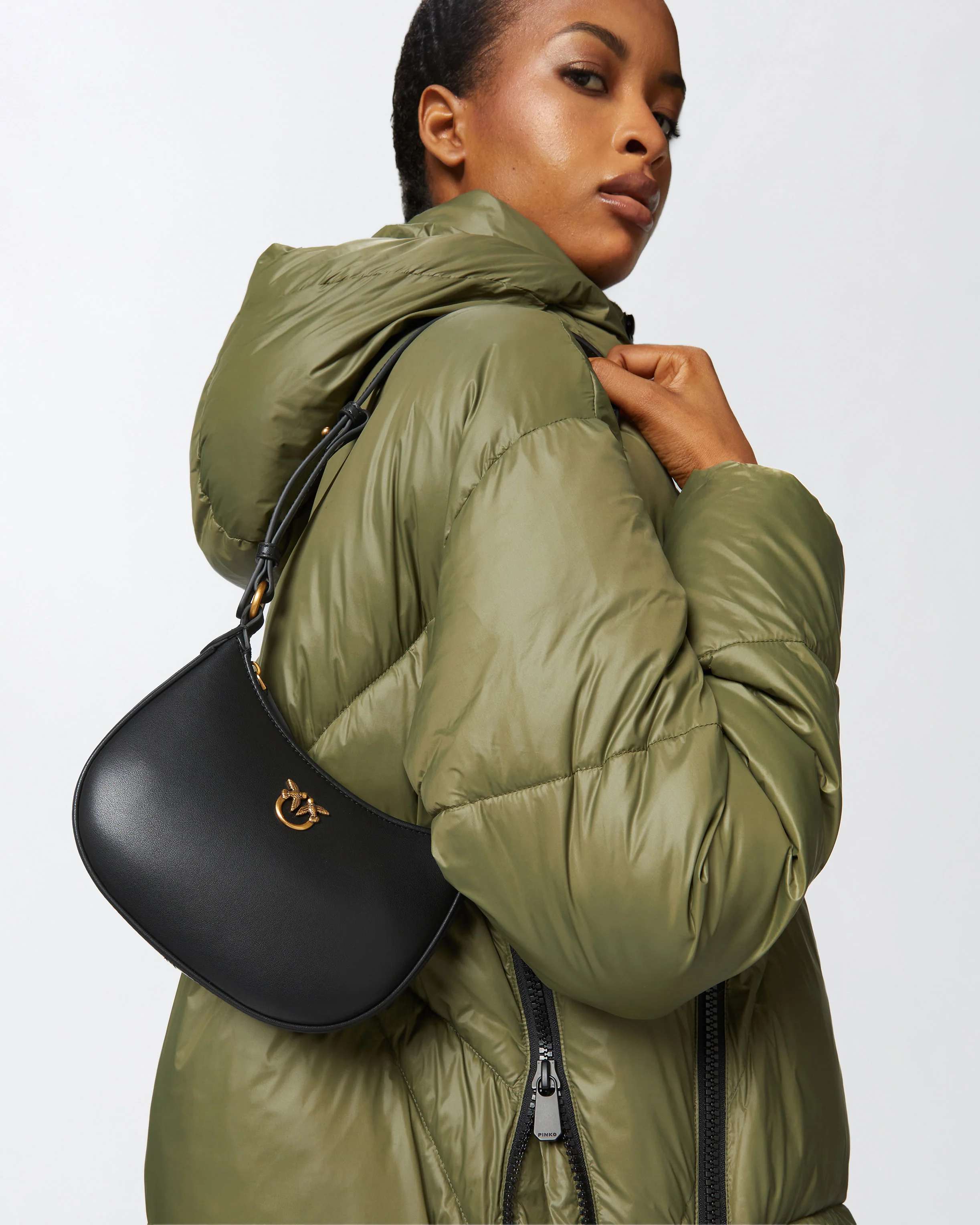 Half Moon baby leather shoulder bag - Image 6