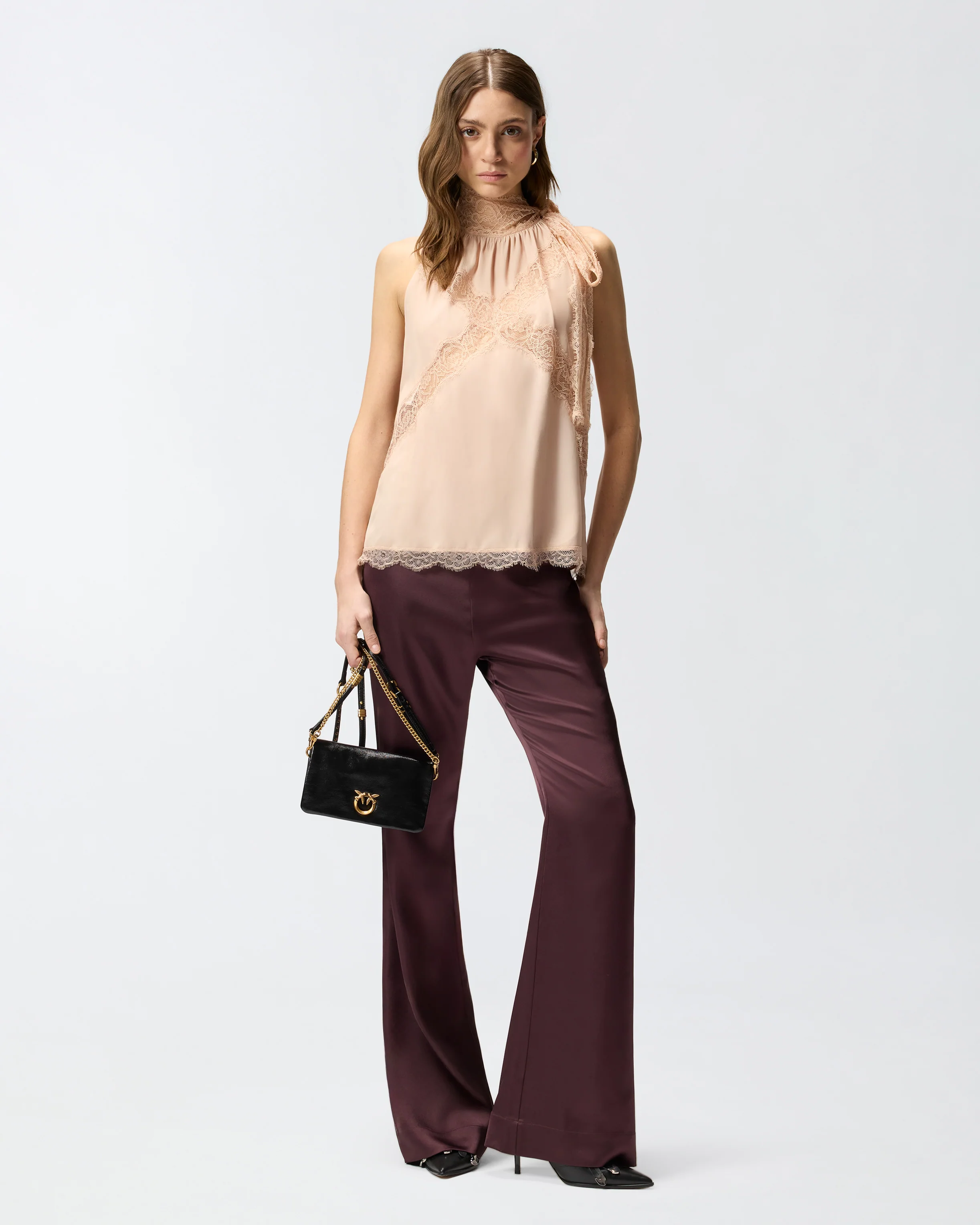 Halterneck top with lace - Image 2