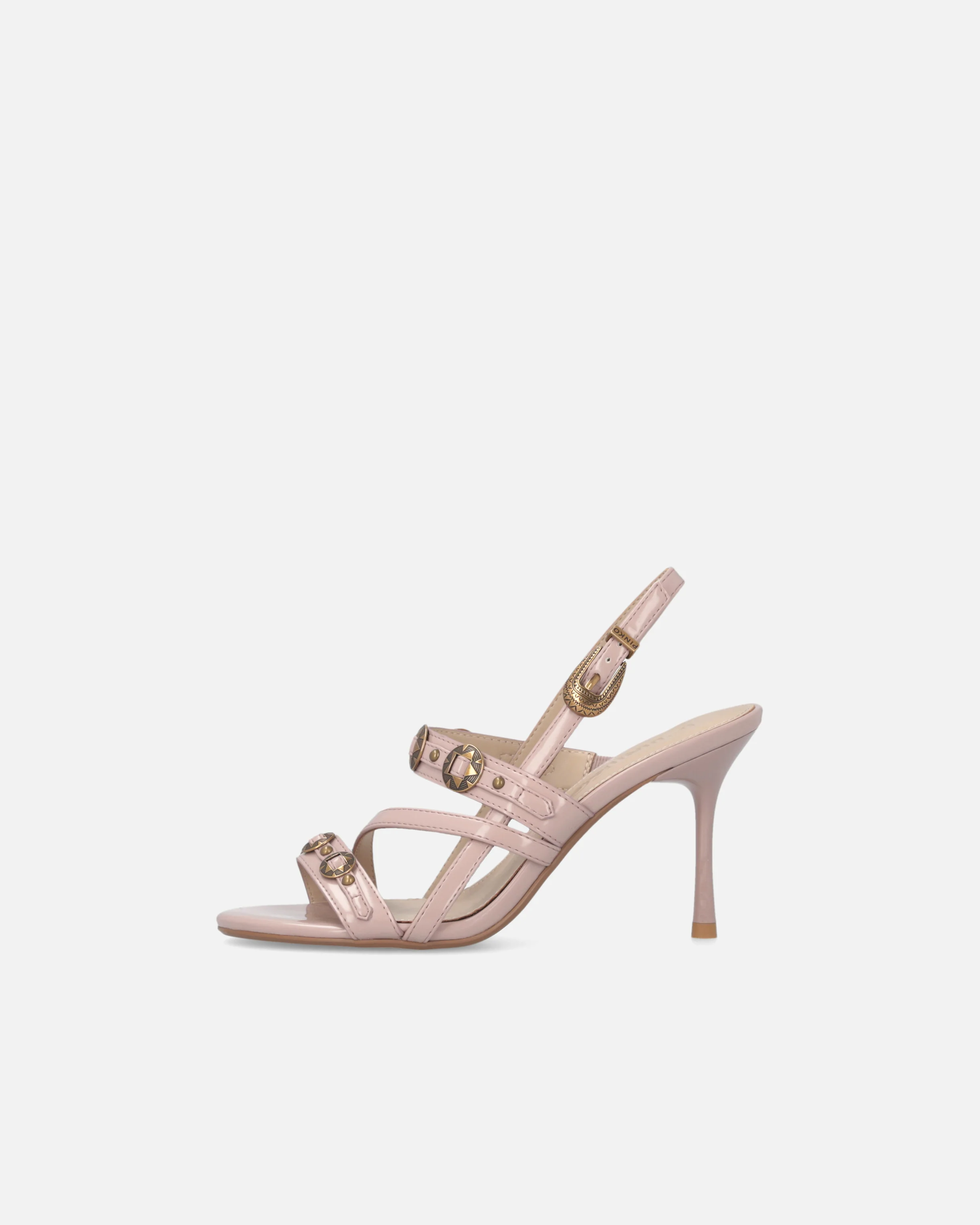 High slingback sandals with straps and studs - Image 5