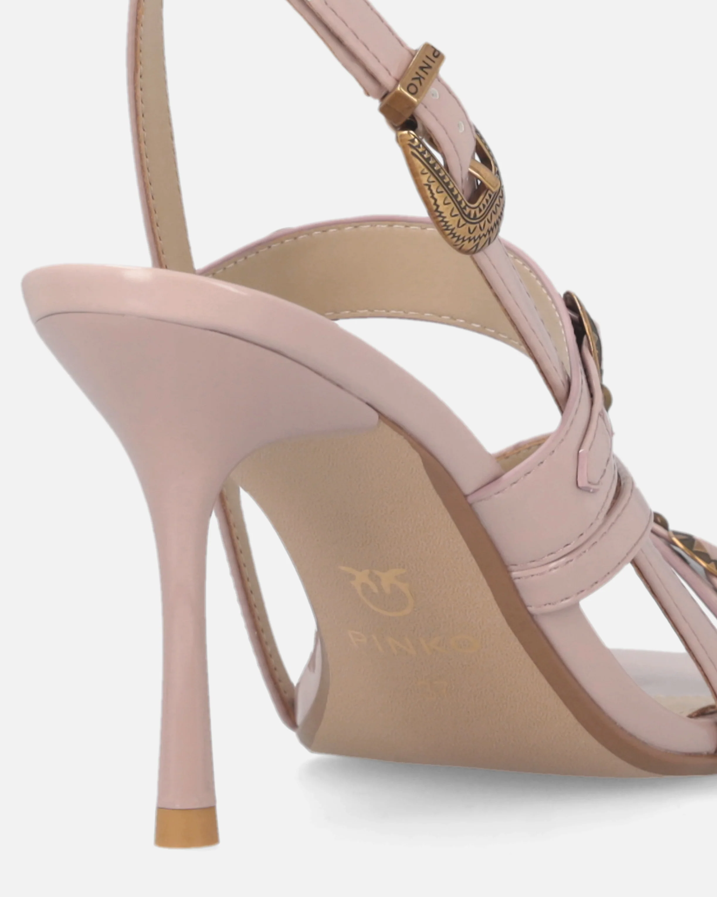 High slingback sandals with straps and studs - Image 7