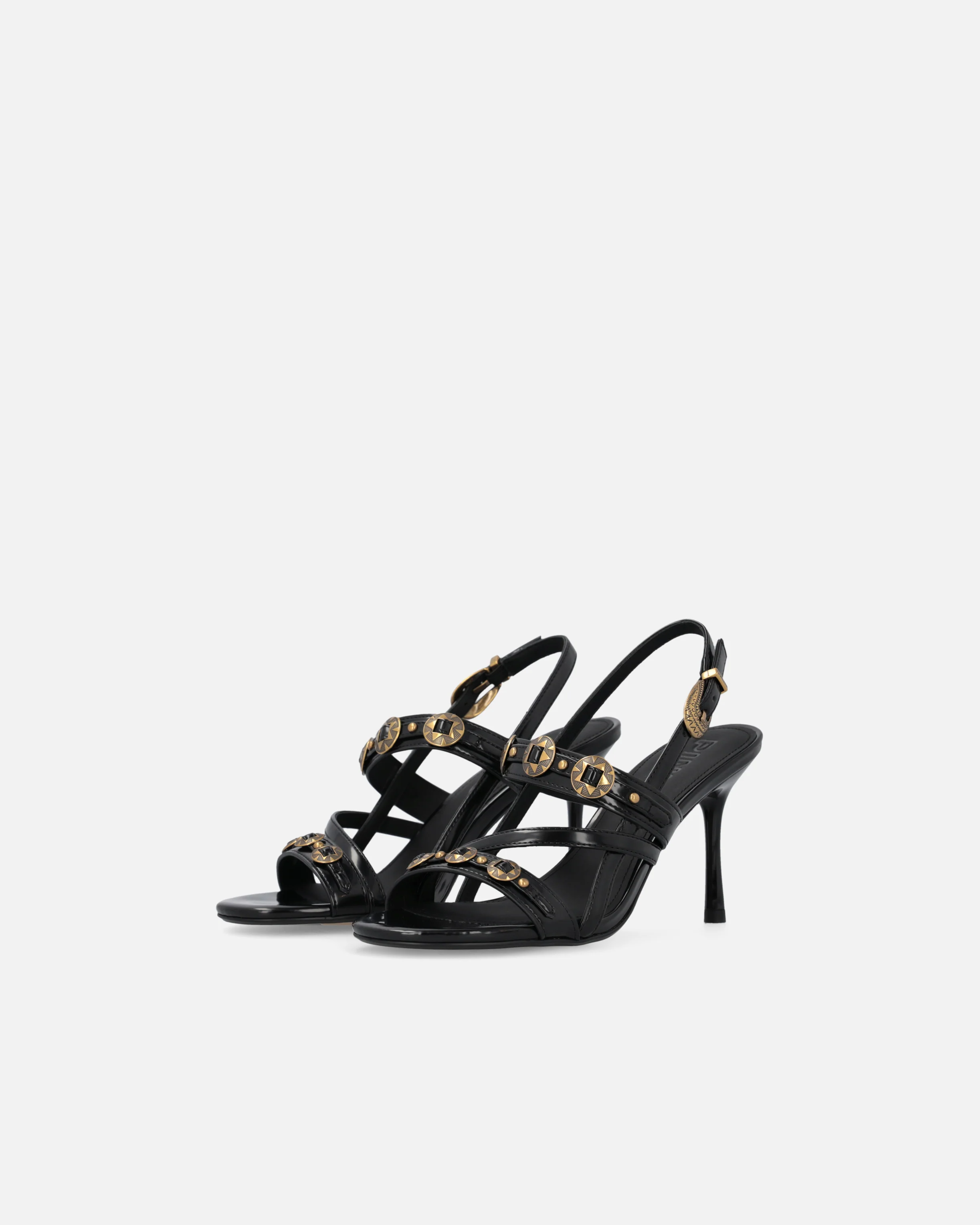 High slingback sandals with straps and studs - Image 6