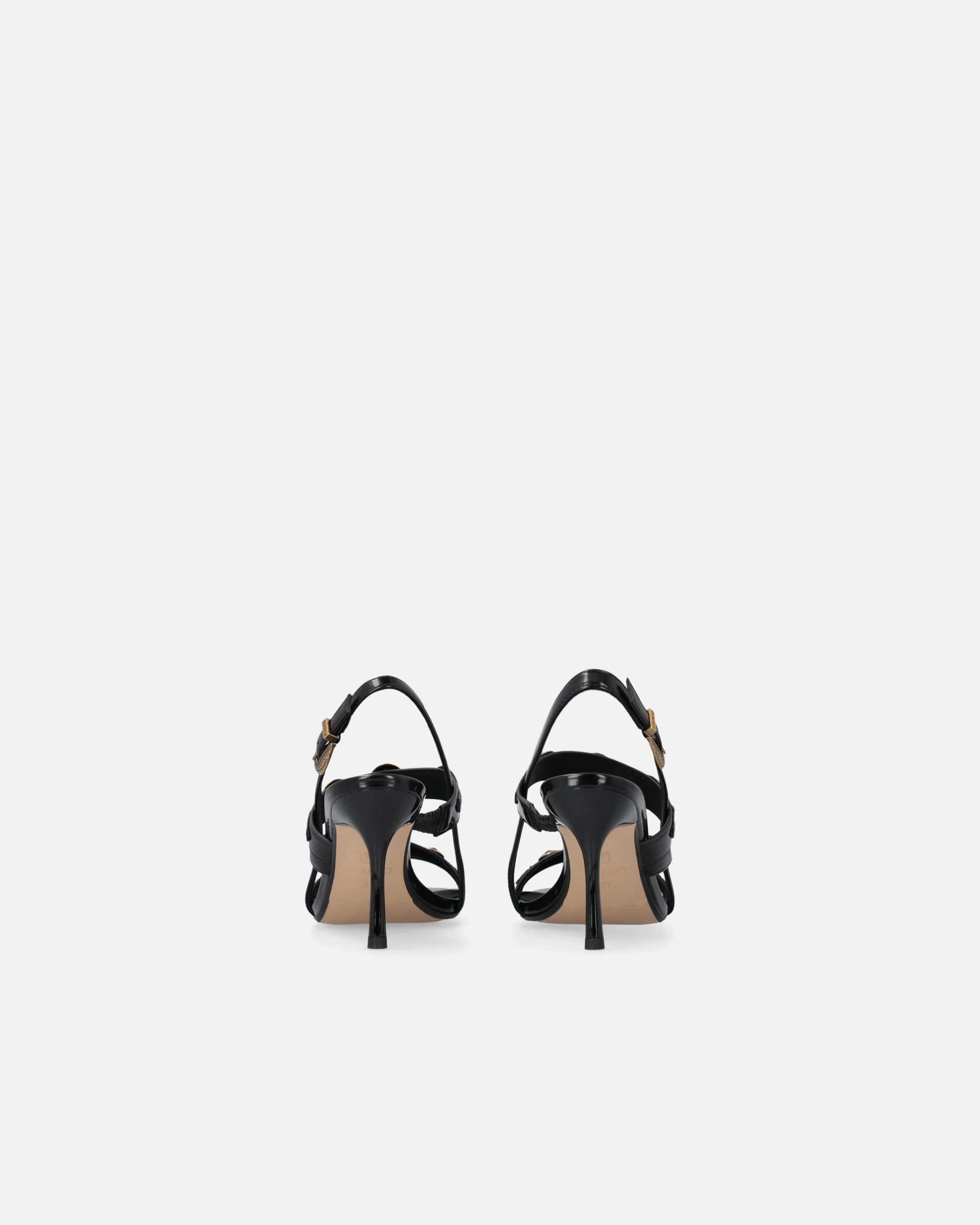 High slingback sandals with straps and studs - Image 8