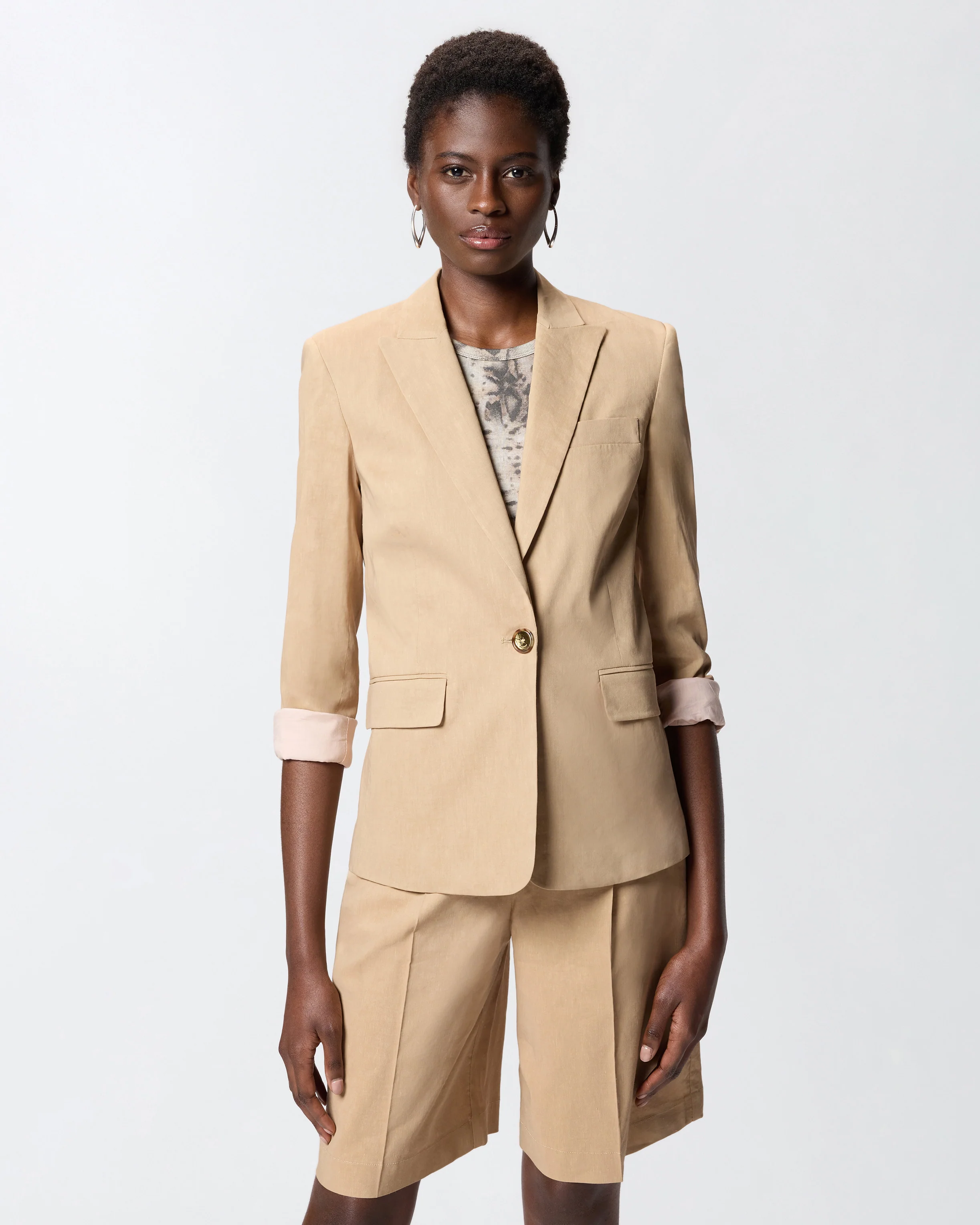 Jacket in linen blend