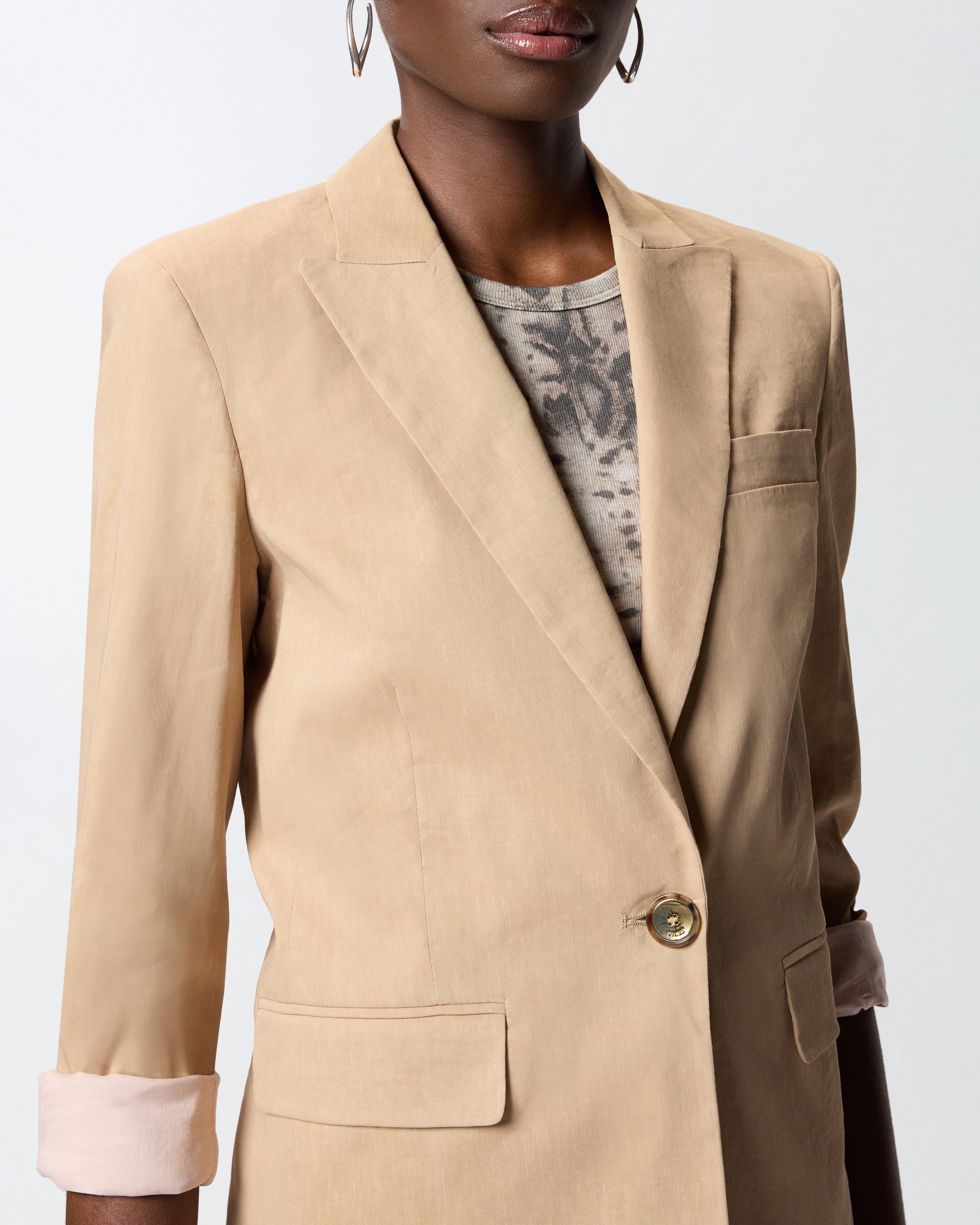 Jacket in linen blend - Image 4