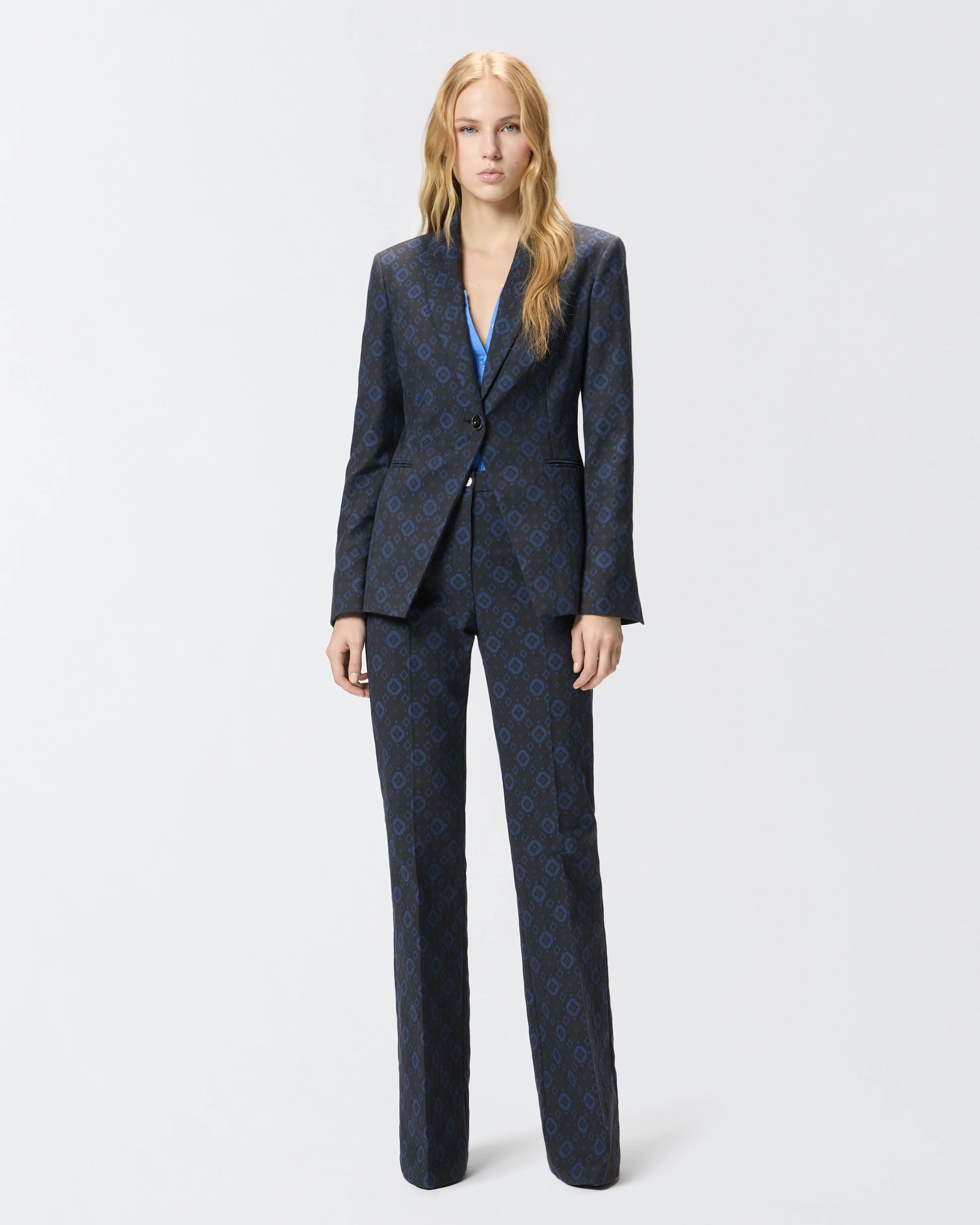 Jacket with geometric and floral motif - Image 2