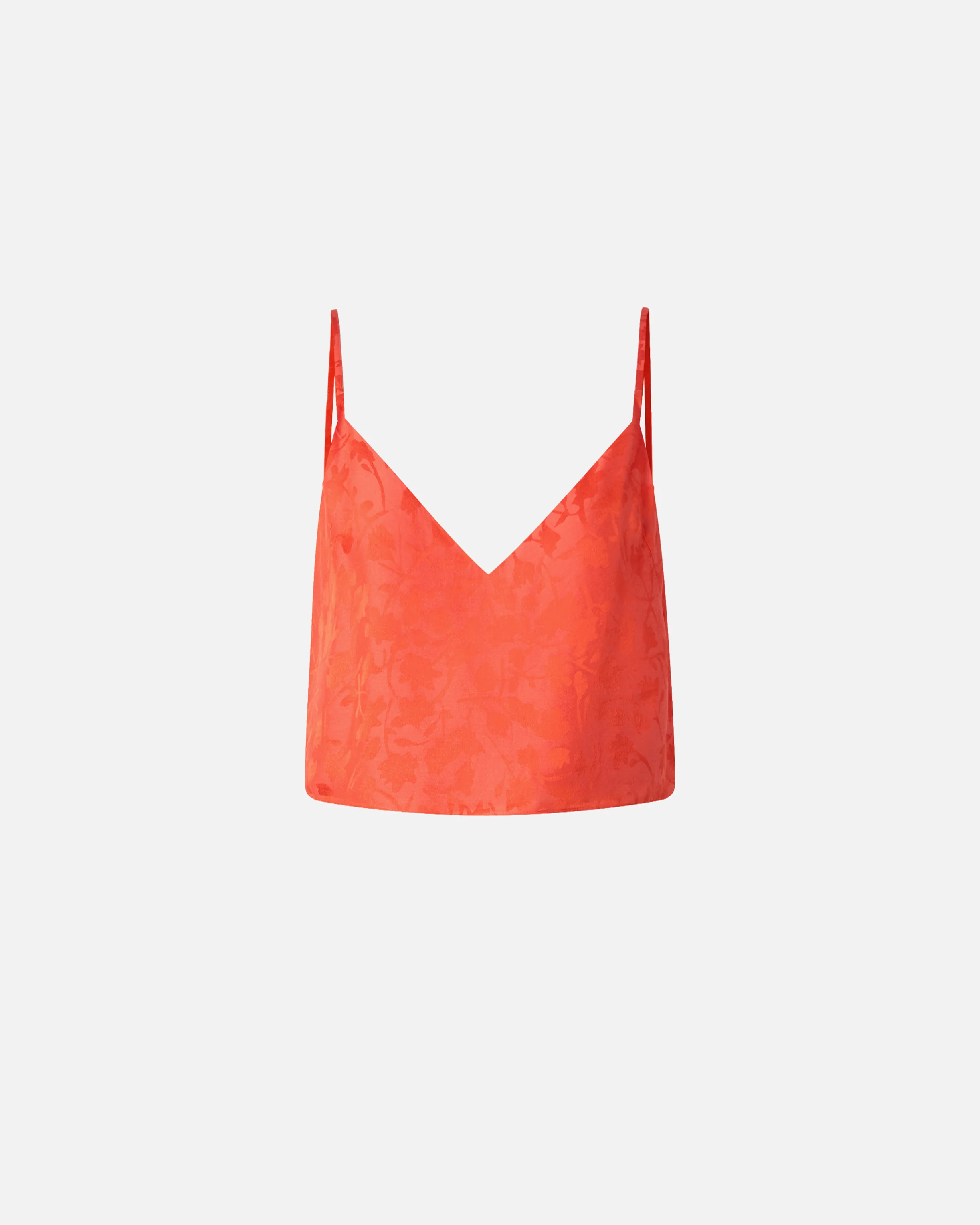 Jacquard crop top with spaghetti straps - Image 5