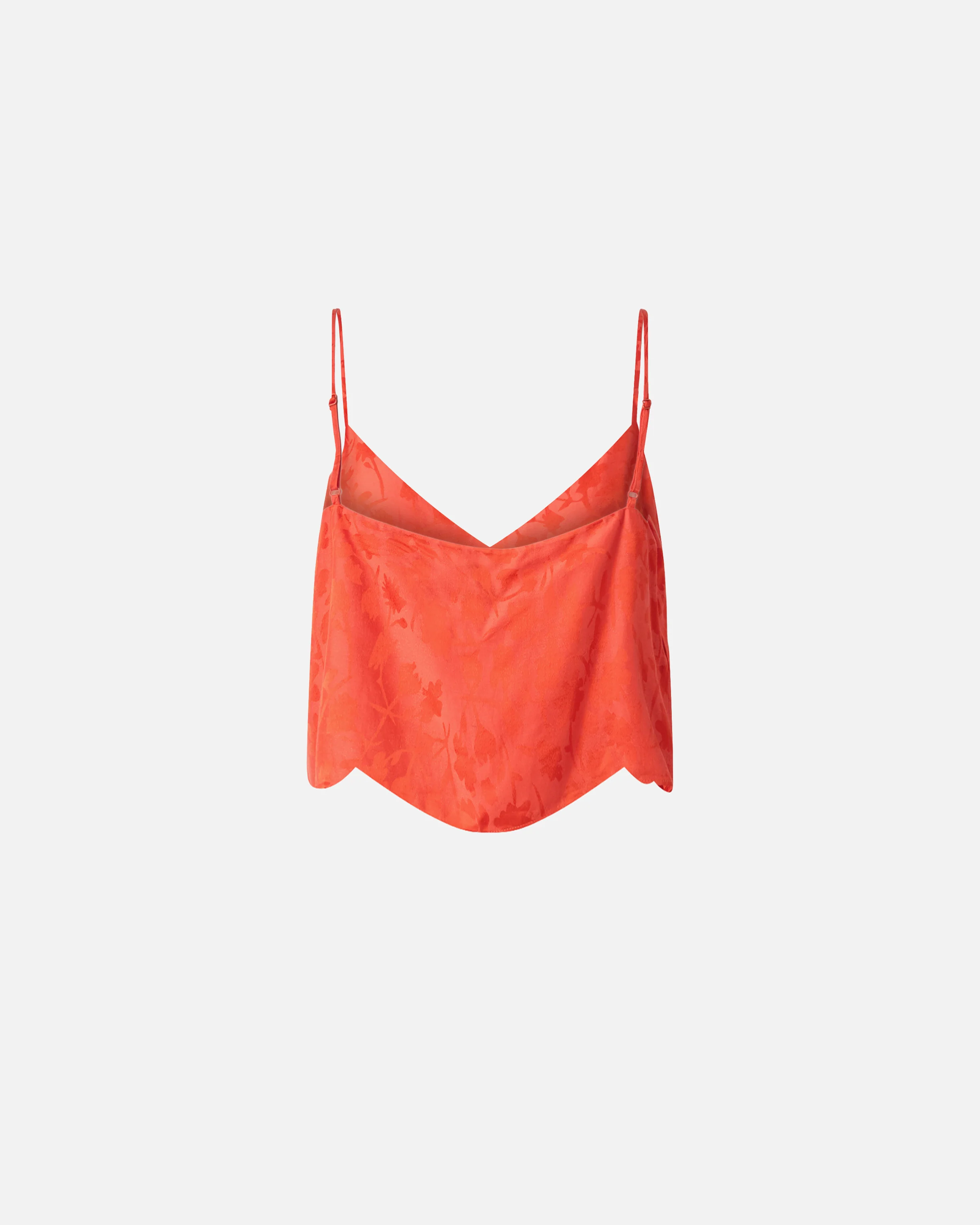 Jacquard crop top with spaghetti straps - Image 6