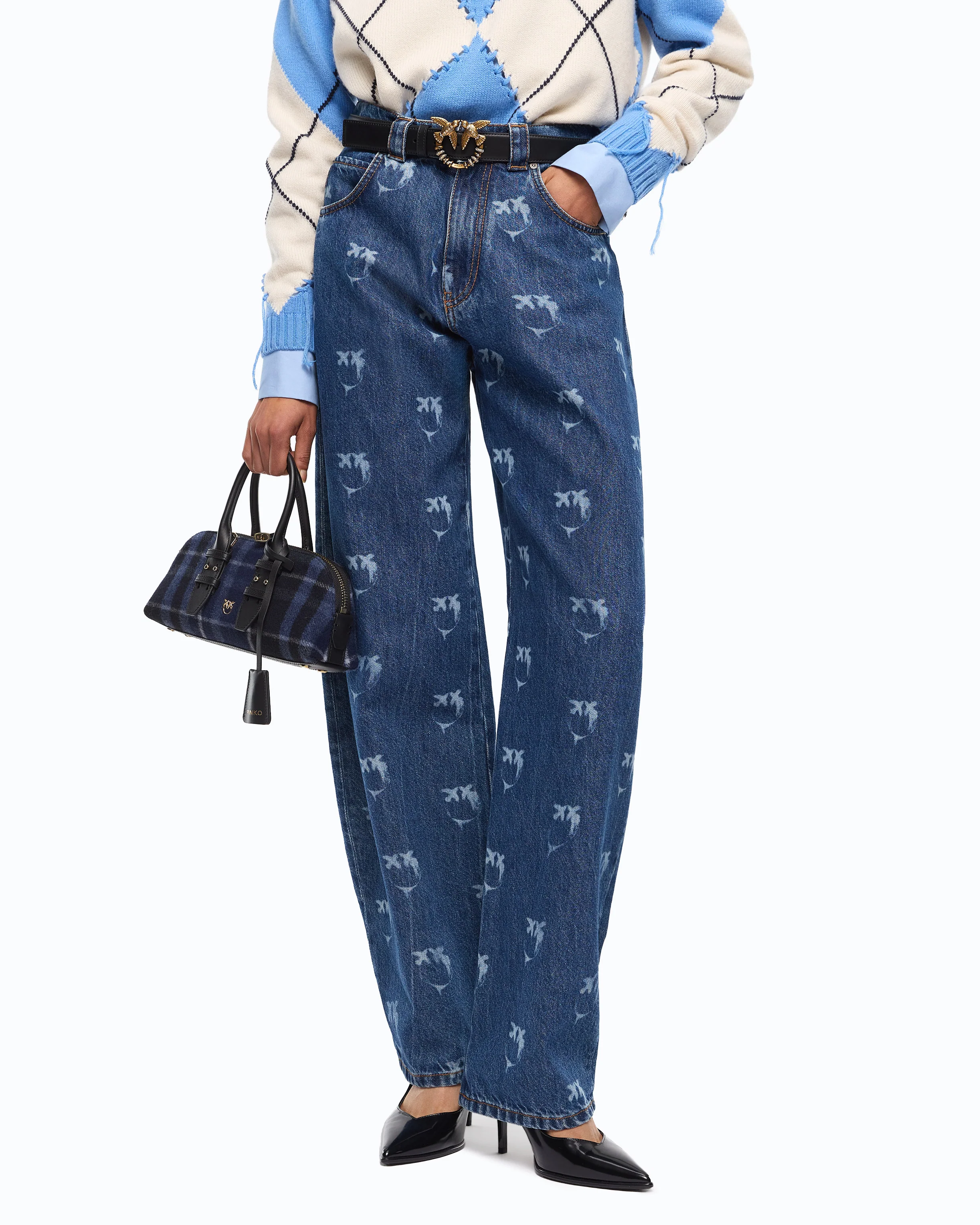 Jeans with all-over Love Birds logo - Image 2