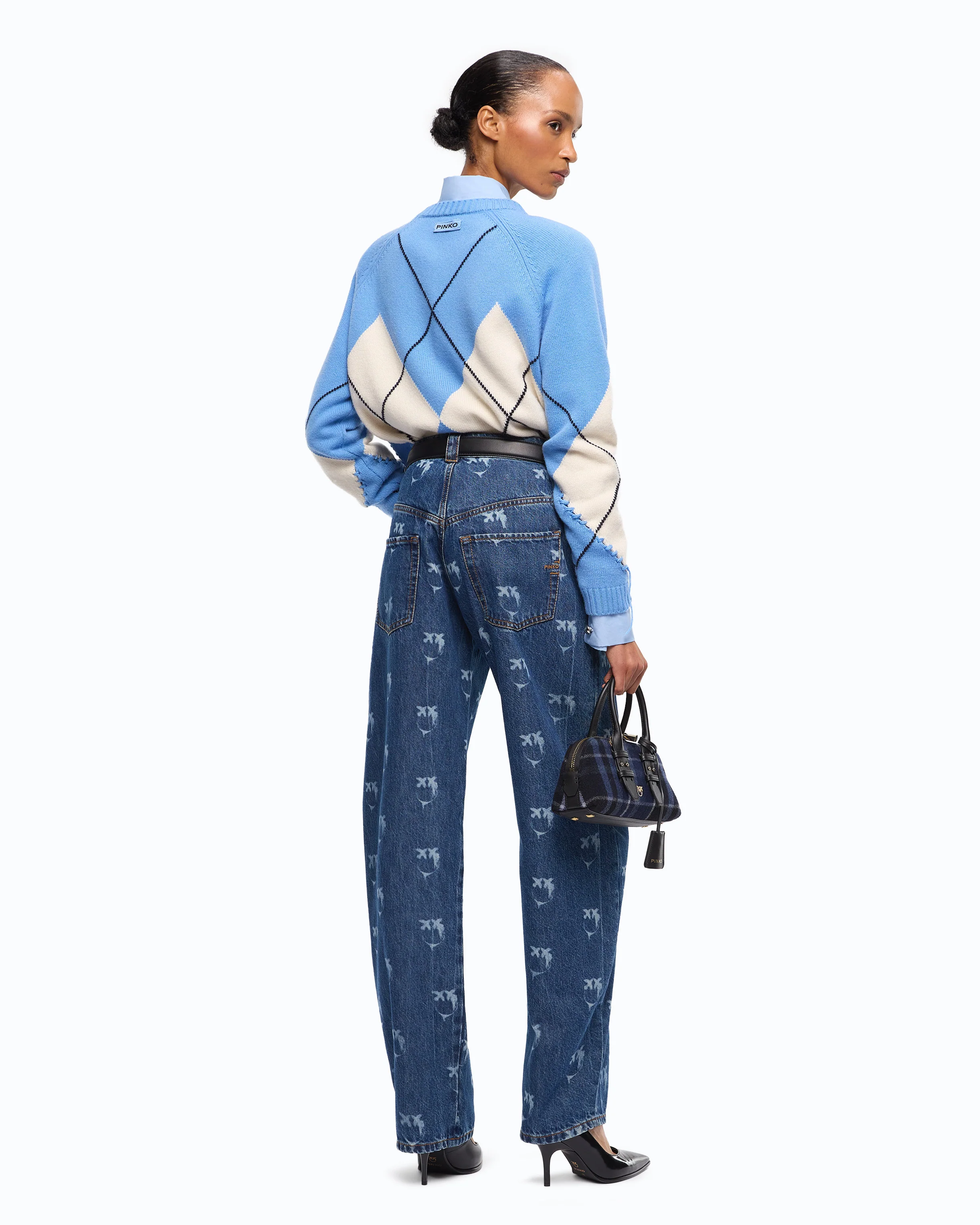 Jeans with all-over Love Birds logo - Image 4