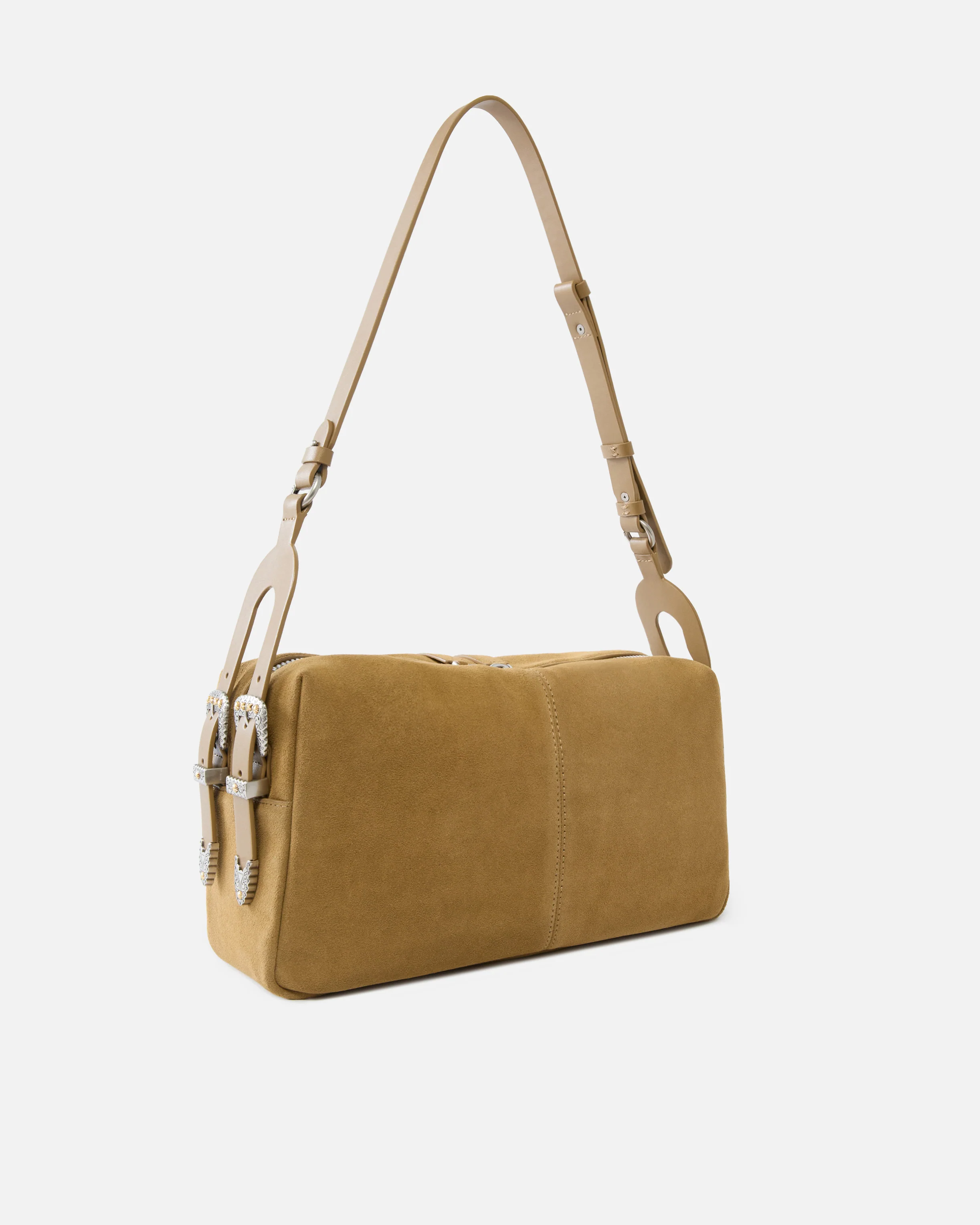 Keeper Bag medium shoulder bag in suede - Image 2