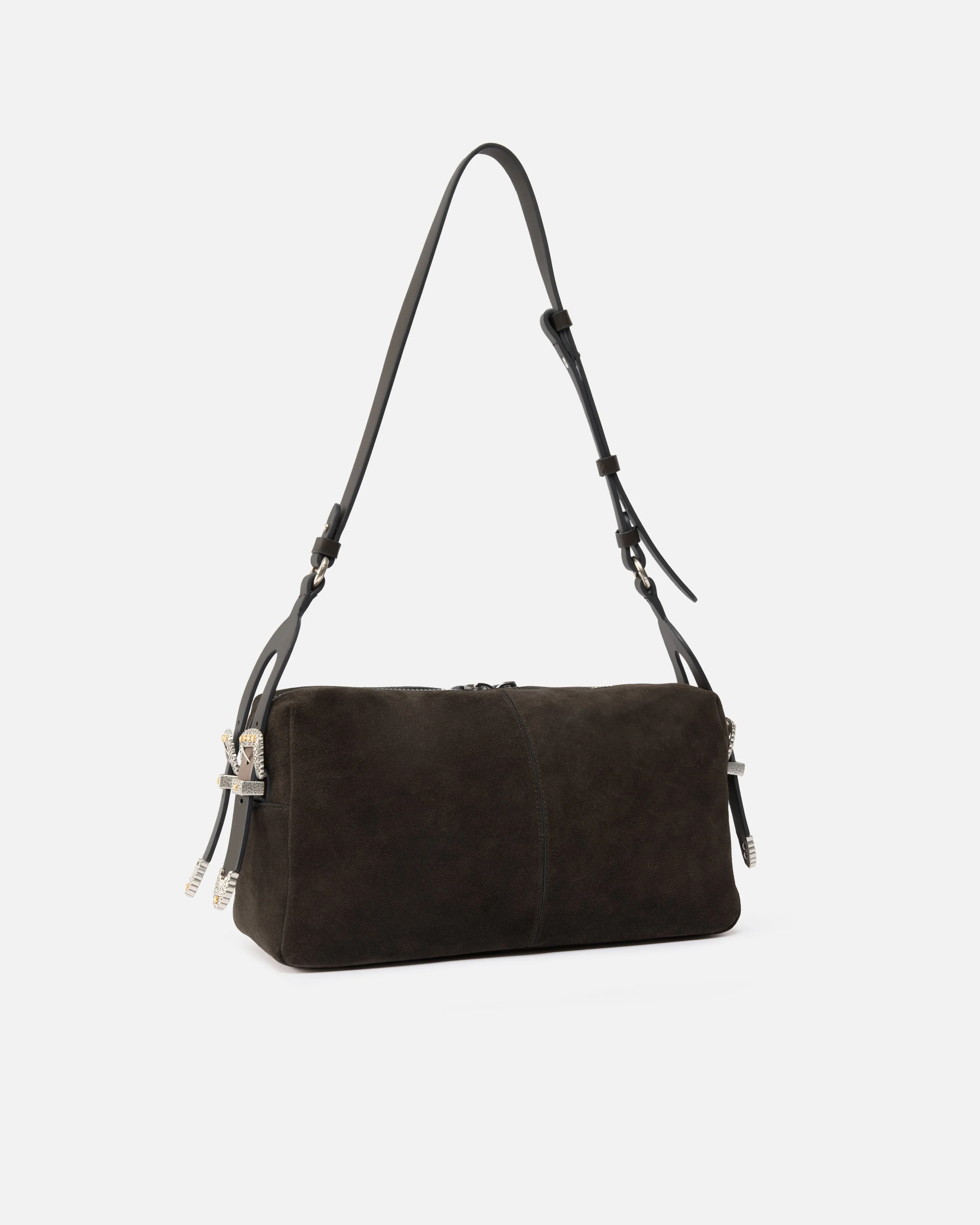 Keeper Bag medium shoulder bag in suede - Image 2