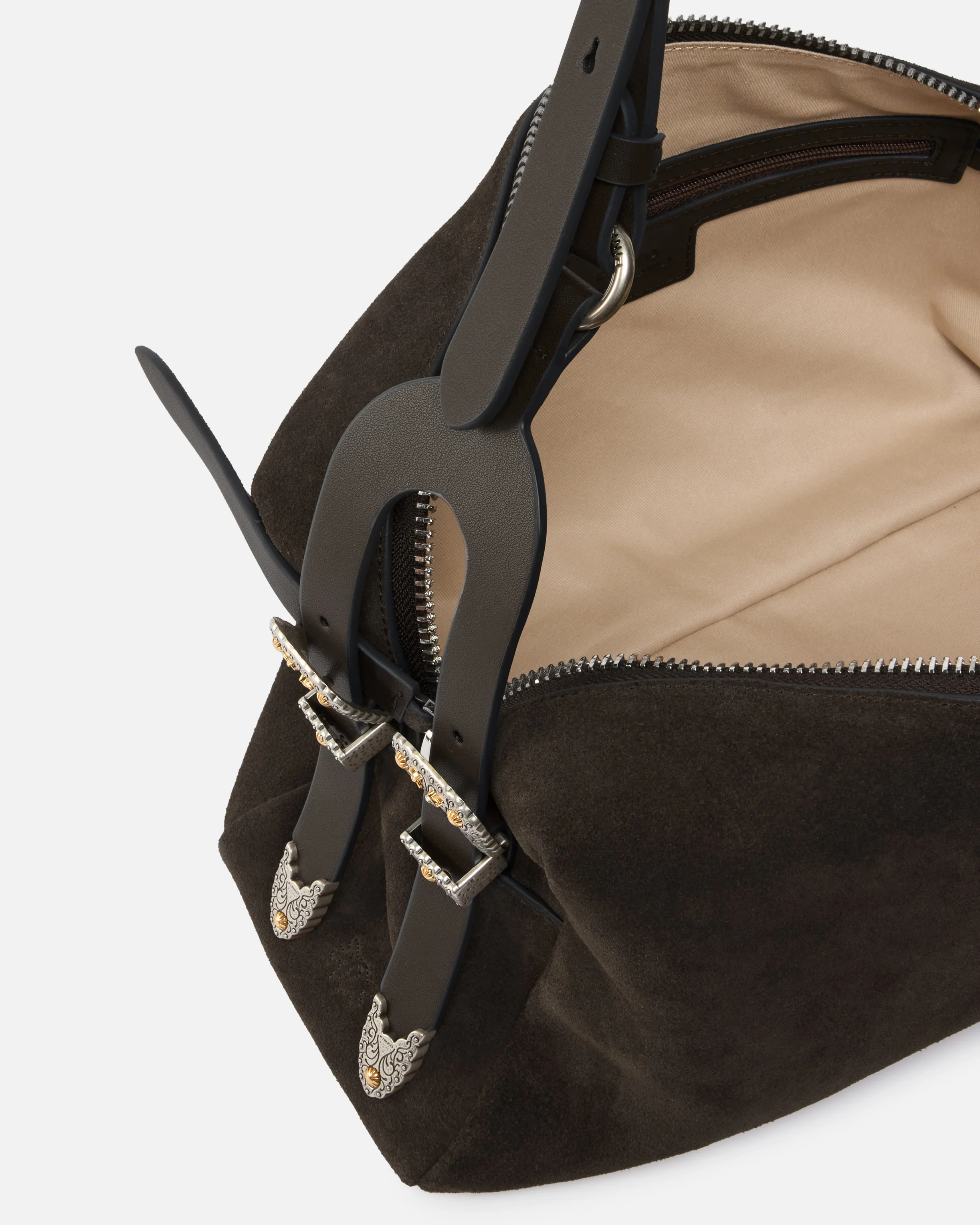Keeper Bag medium shoulder bag in suede - Image 4