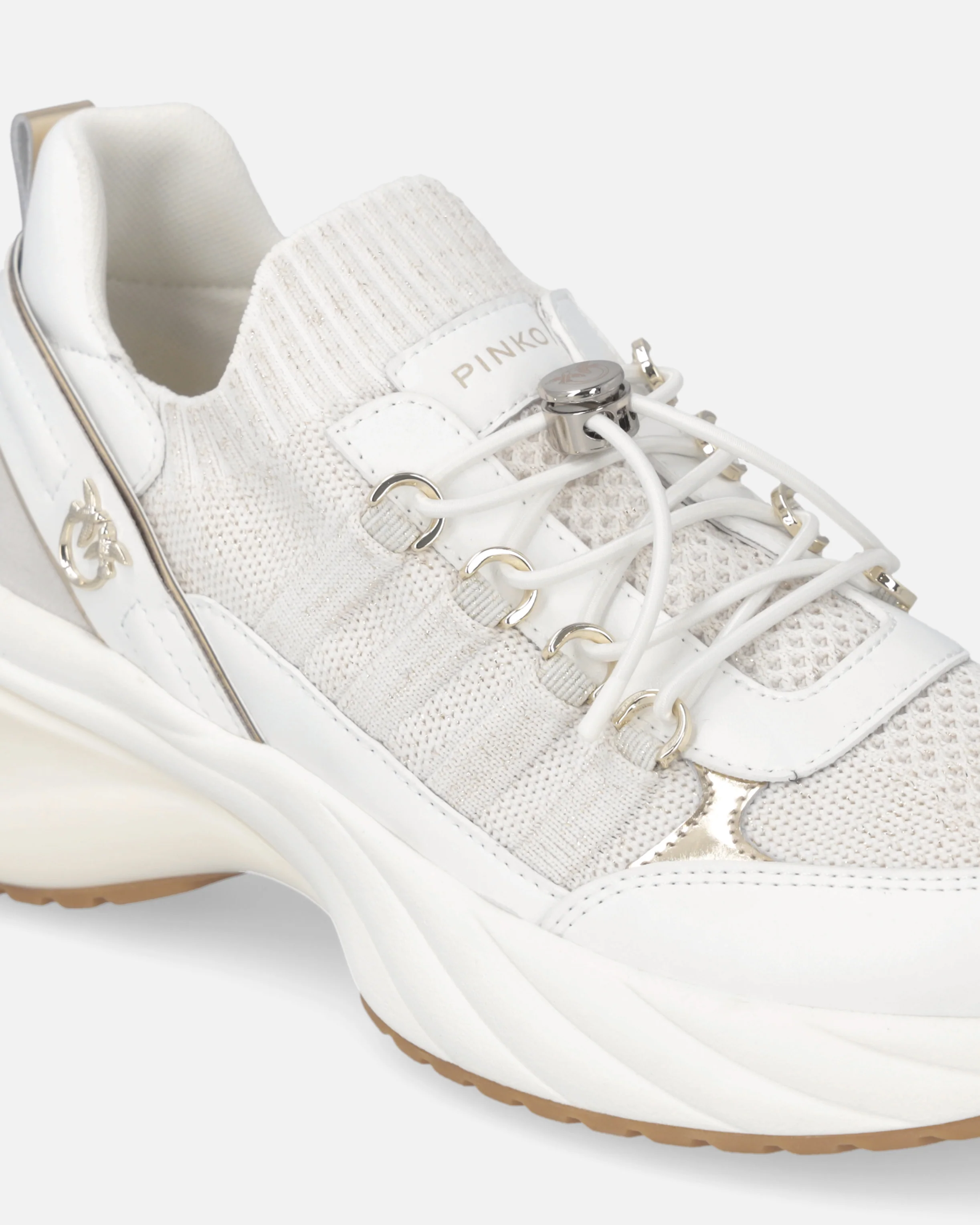 Knitted sneakers with laces and cord lock - Image 4