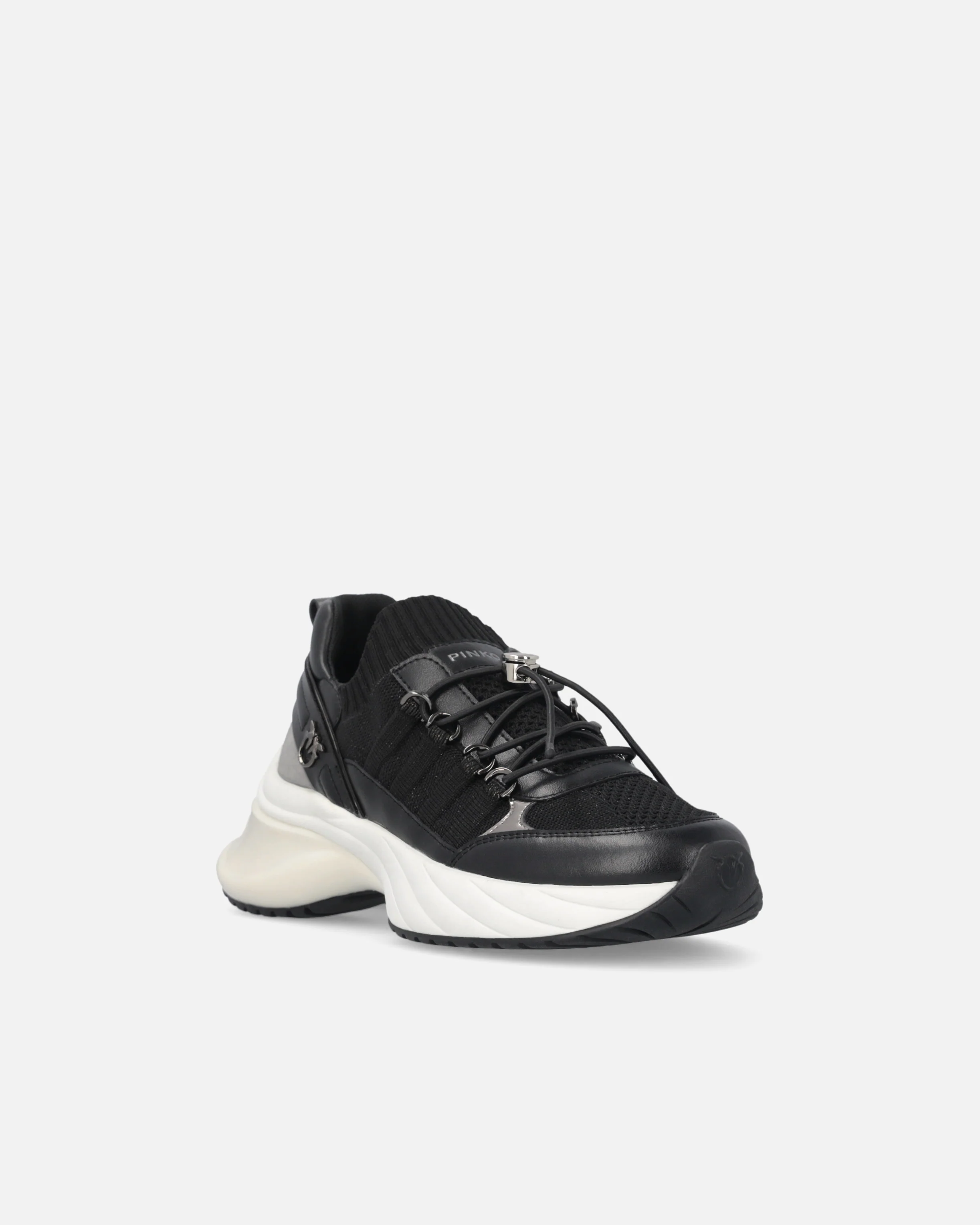 Knitted sneakers with laces and cord lock - Image 2