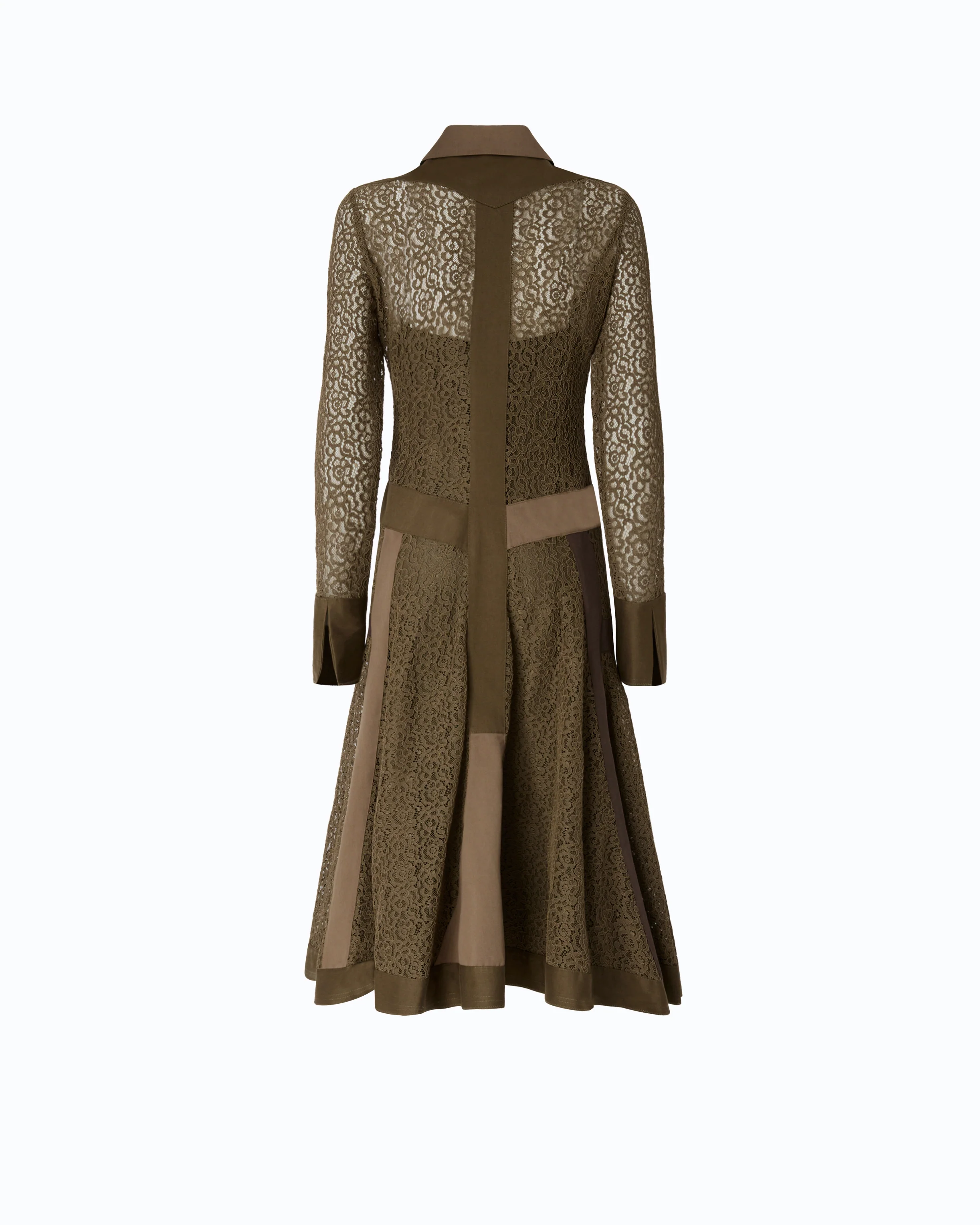 Lace midi shirt dress with inserts - Image 6