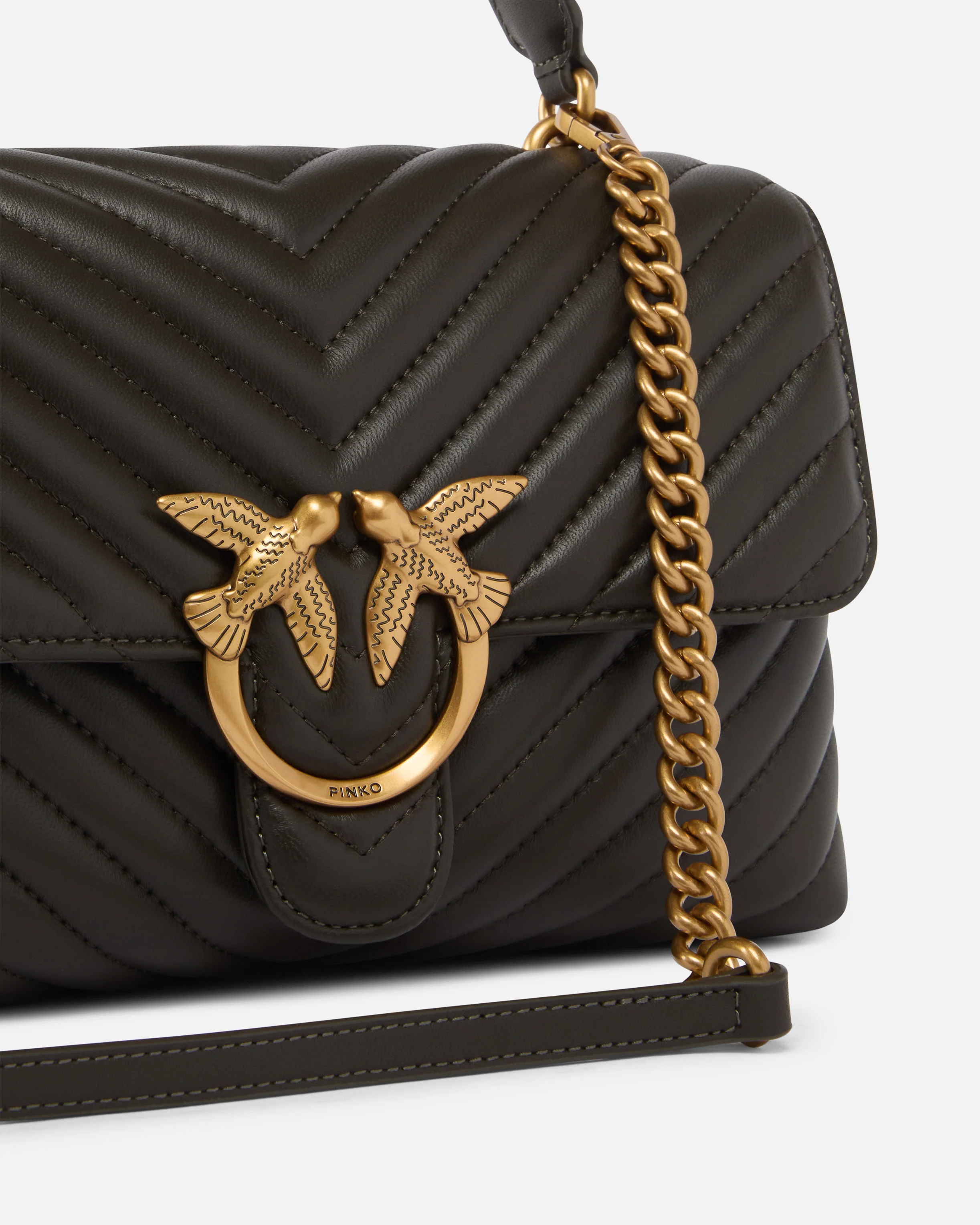 Lady Love Bag Puff medium handbag in chevron nappa leather - Image 3