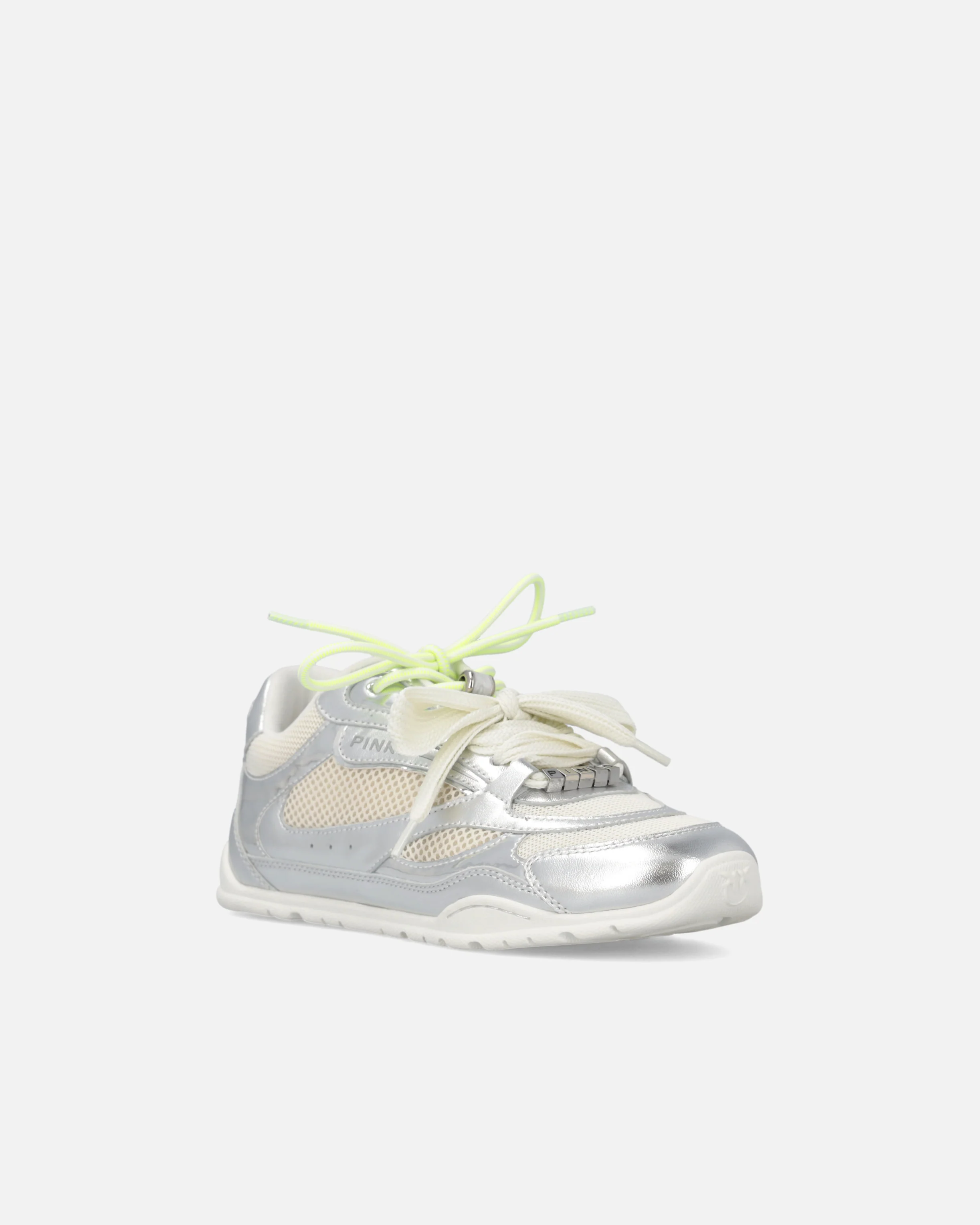Laminated sneakers with double laces and jewel details - Image 2
