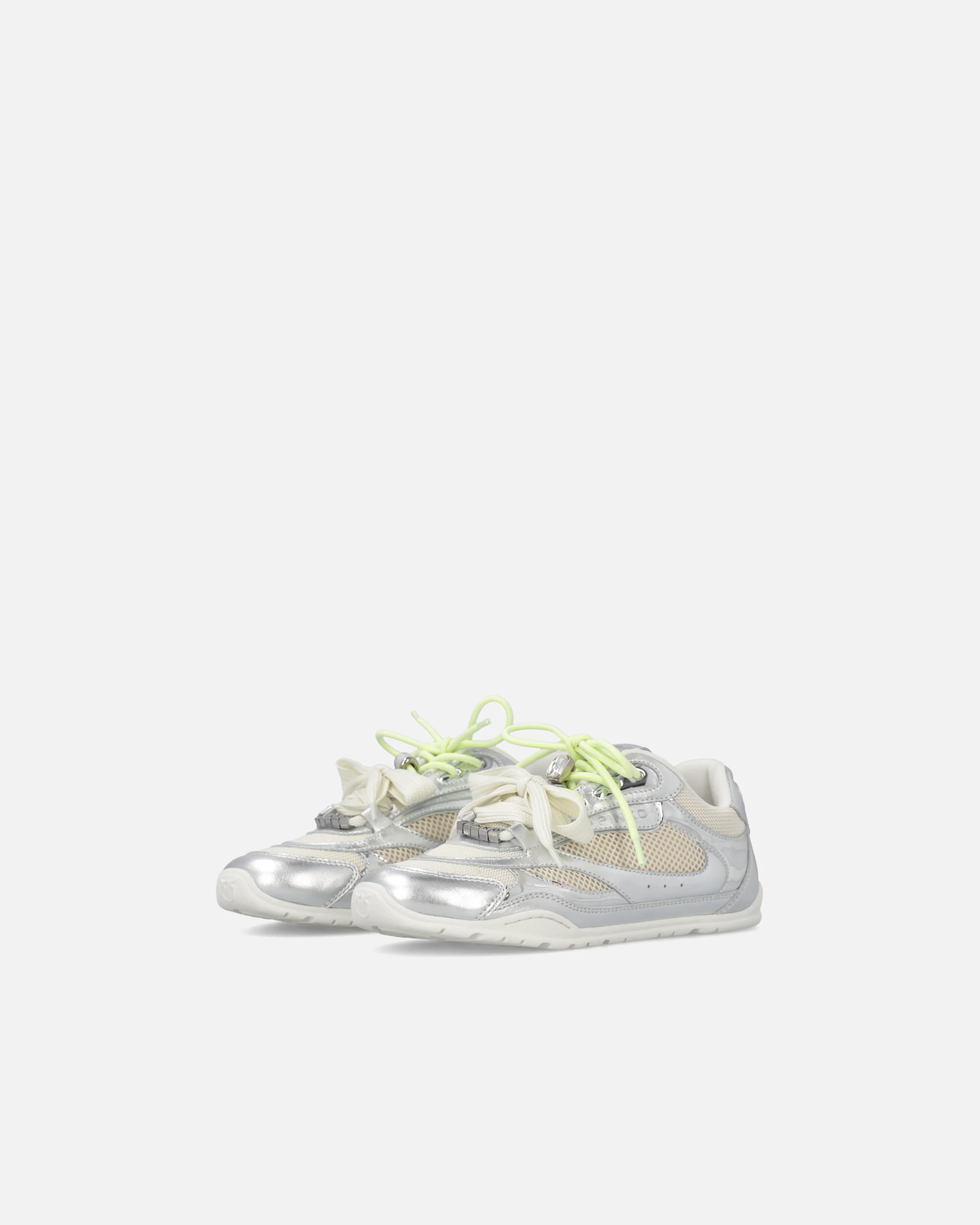 Laminated sneakers with double laces and jewel details - Image 6
