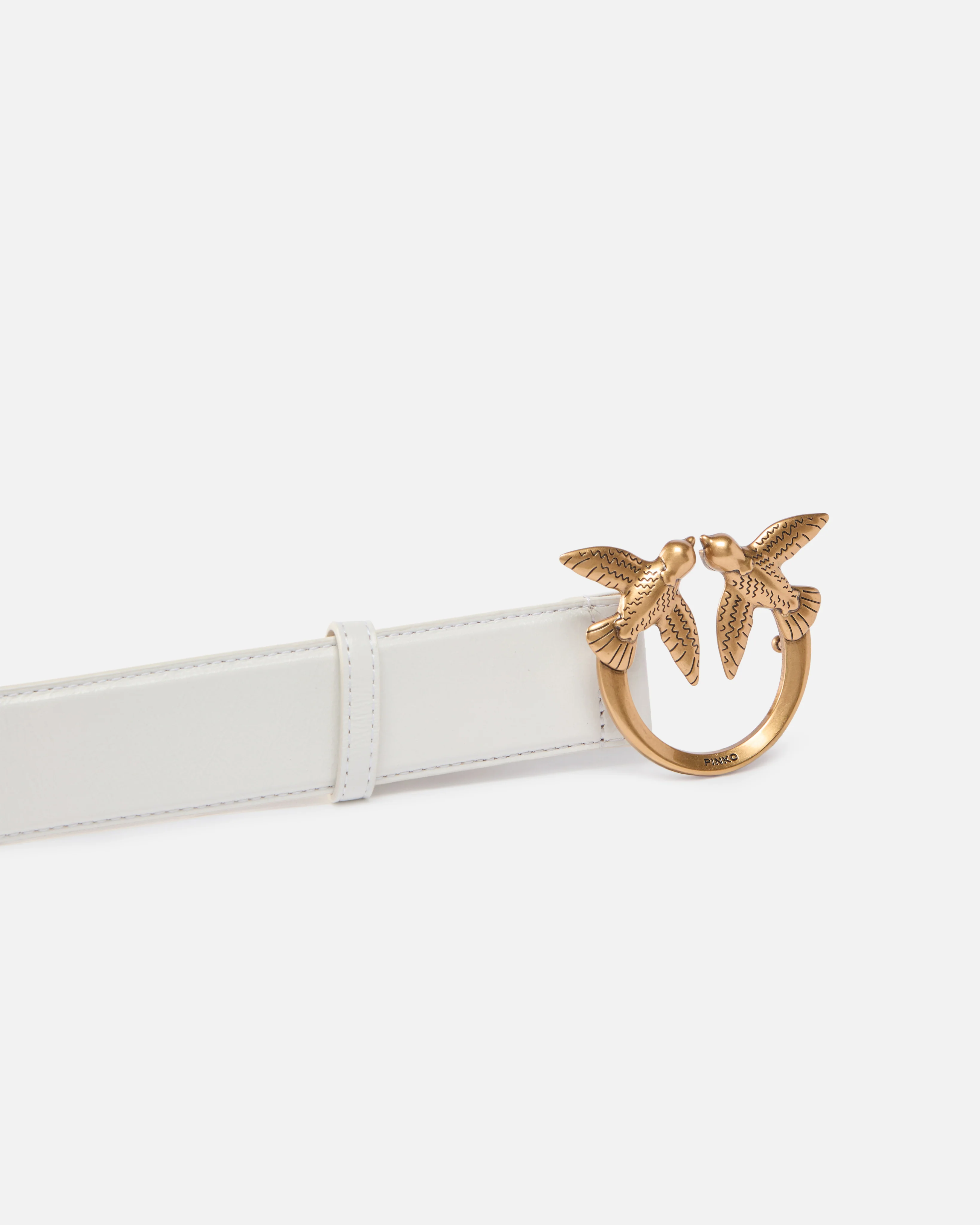 Leather belt with Love Birds buckle, 4 cm - Image 5